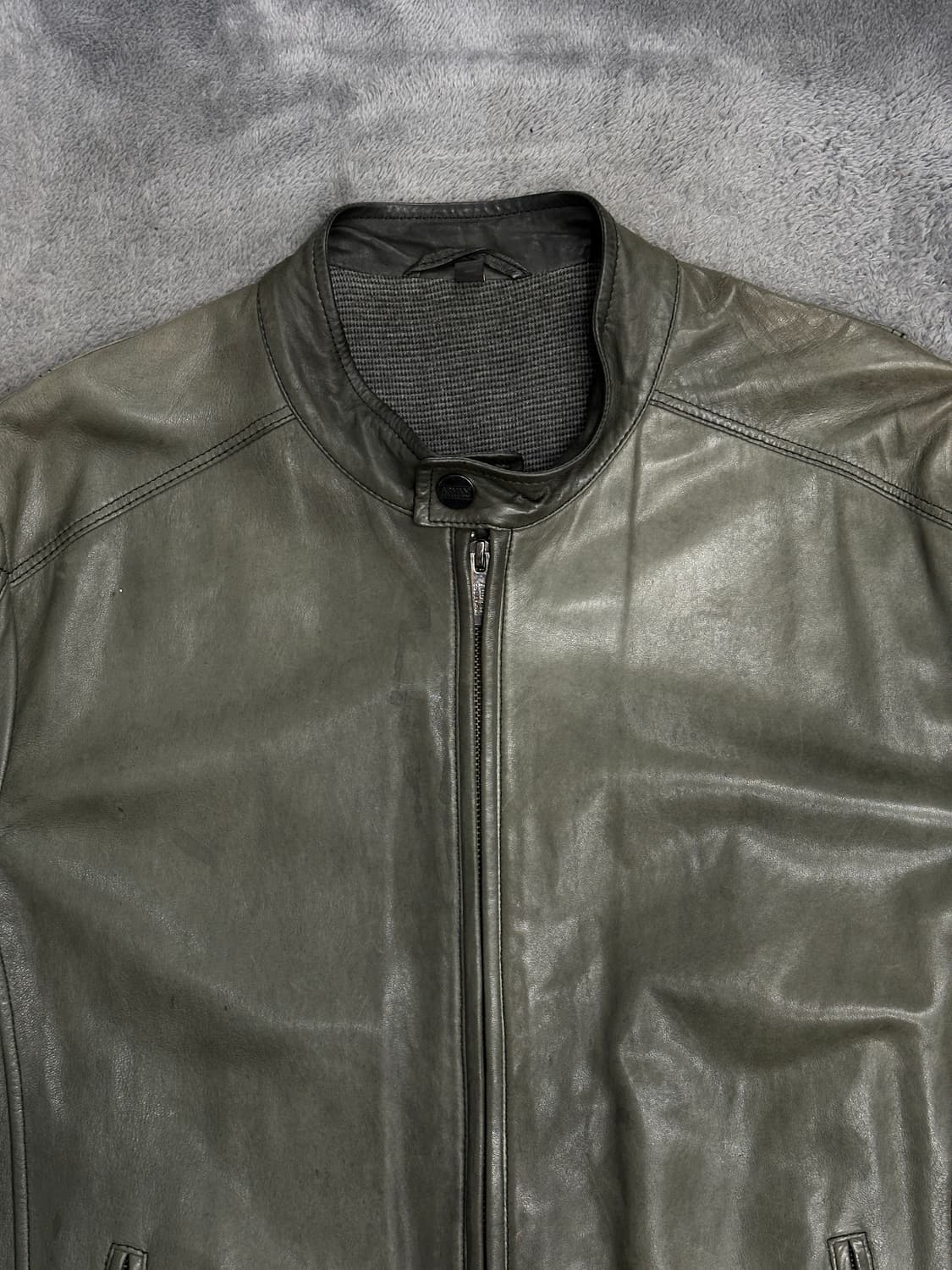 ARMANI COLLEZIONI 램스킨 레더 자켓 52 상품이미지4