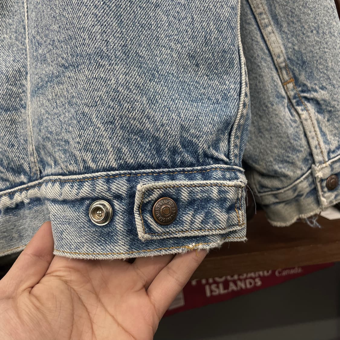 90s 리바이스 라이트 워시드 쉐르파 데님 자켓 상품이미지8
