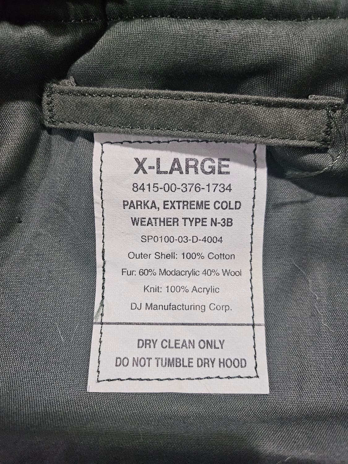 00s 미군오리지날 n3b 파카 신품 XL 상품이미지3