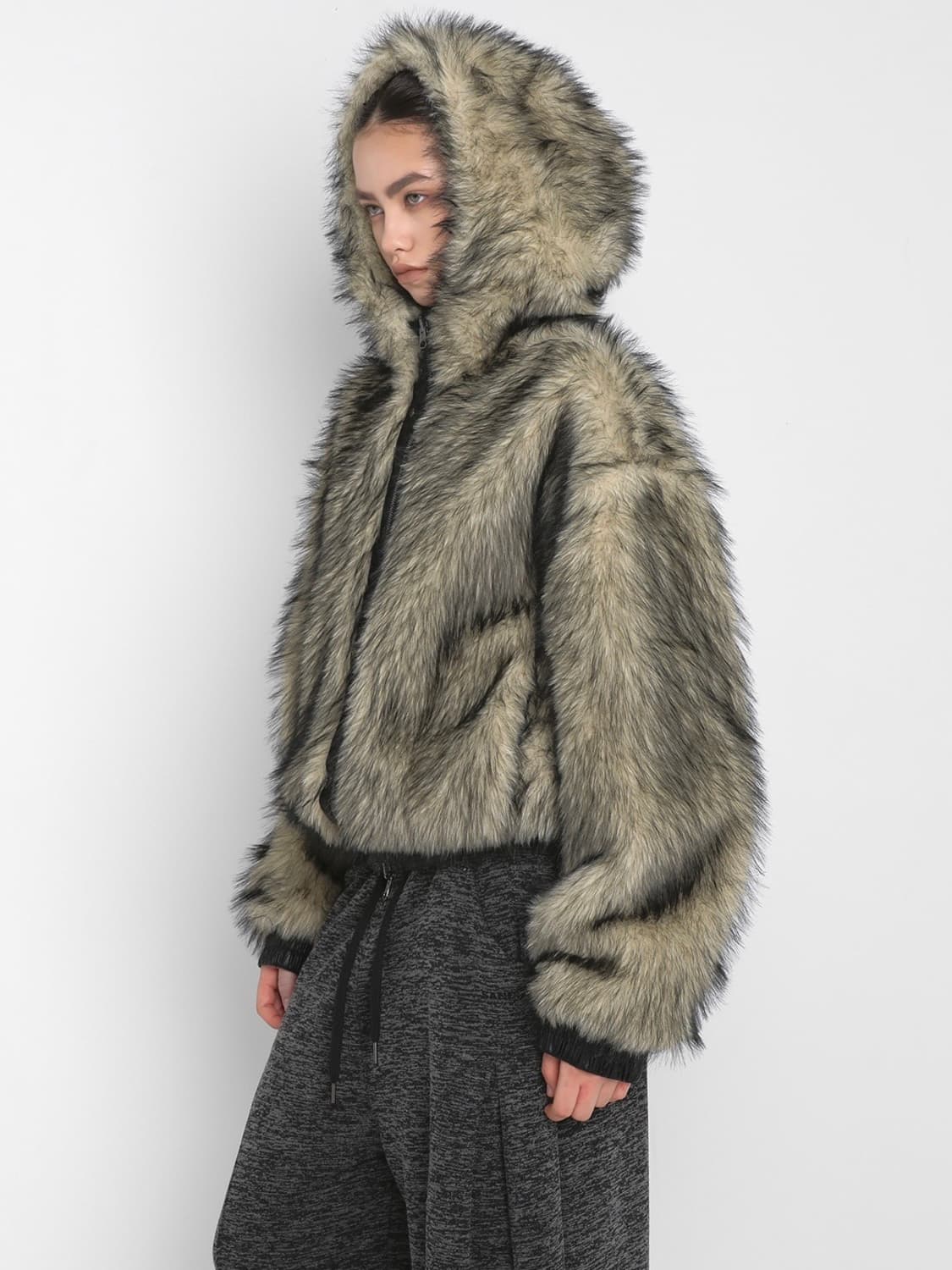 샌드릭 퍼 자켓 상품이미지3