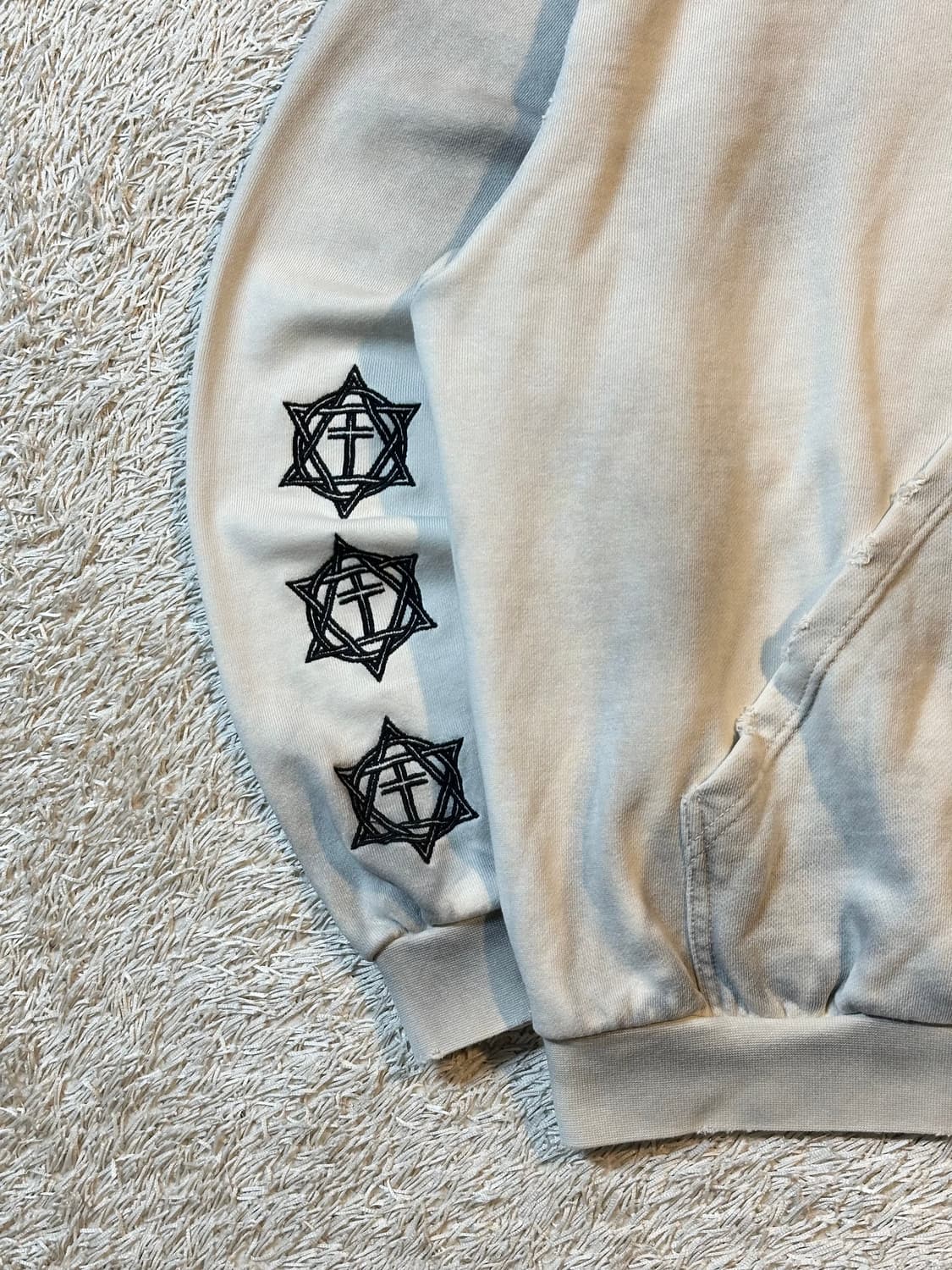 프로젝트 G/R 메탈릭 로고 후드티 아이보리 상품이미지2