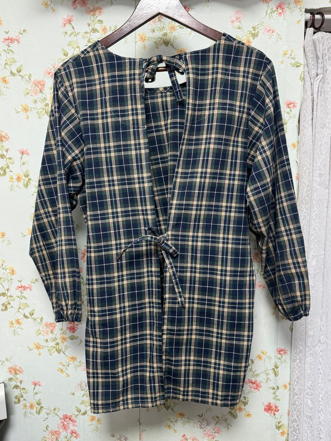 체크 레이어드 원피스 상품이미지2