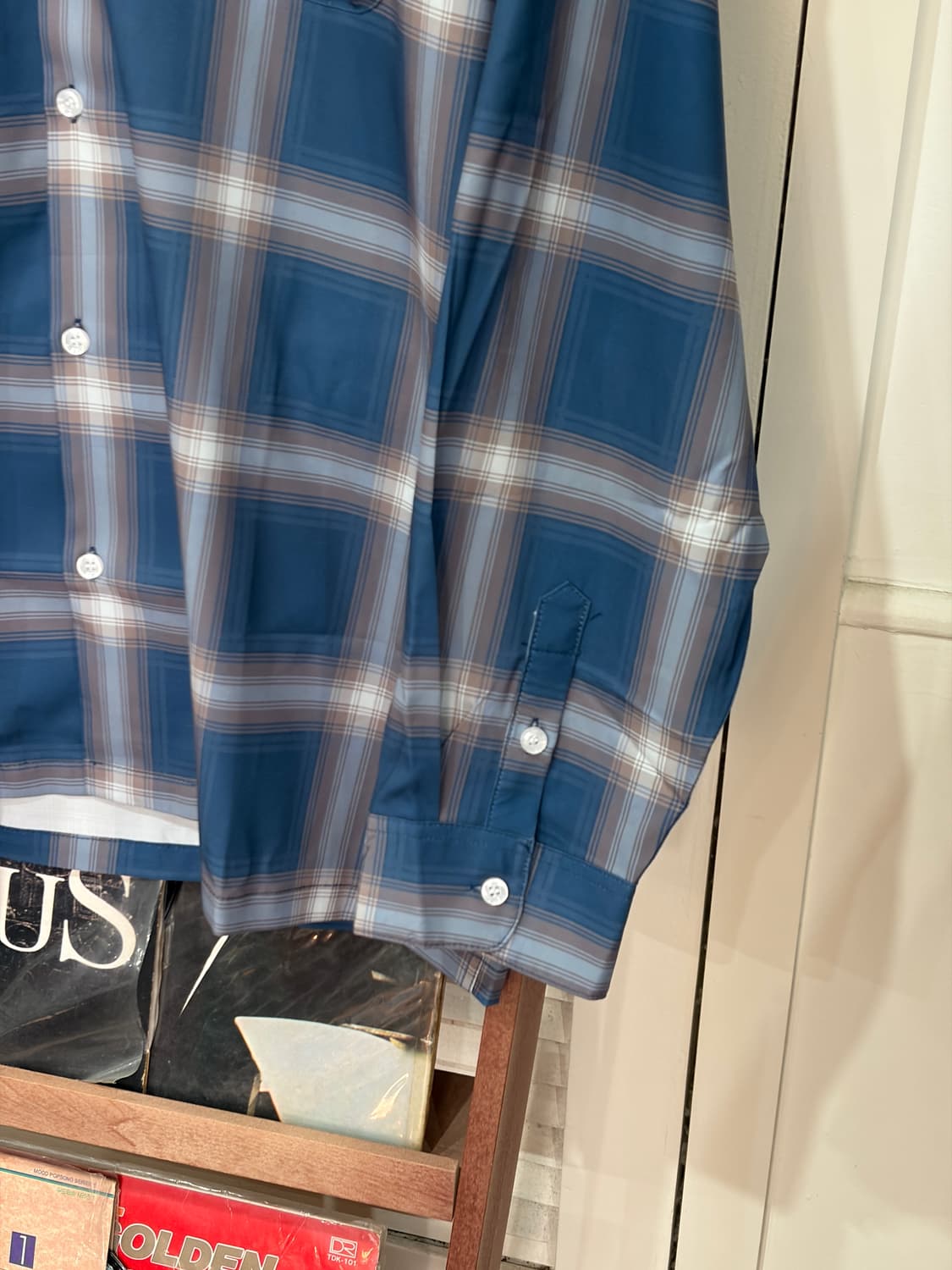 J37 와코마리아 클래식 체크 레이온 셔츠 XL 상품이미지2