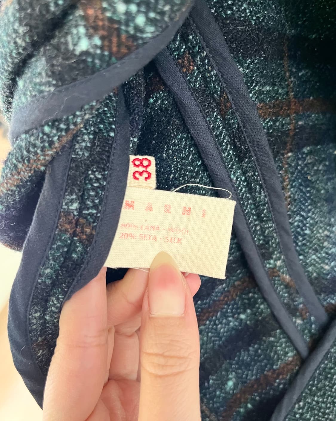 마르니 블루 트위드 라운드 넥 자켓 상품이미지7