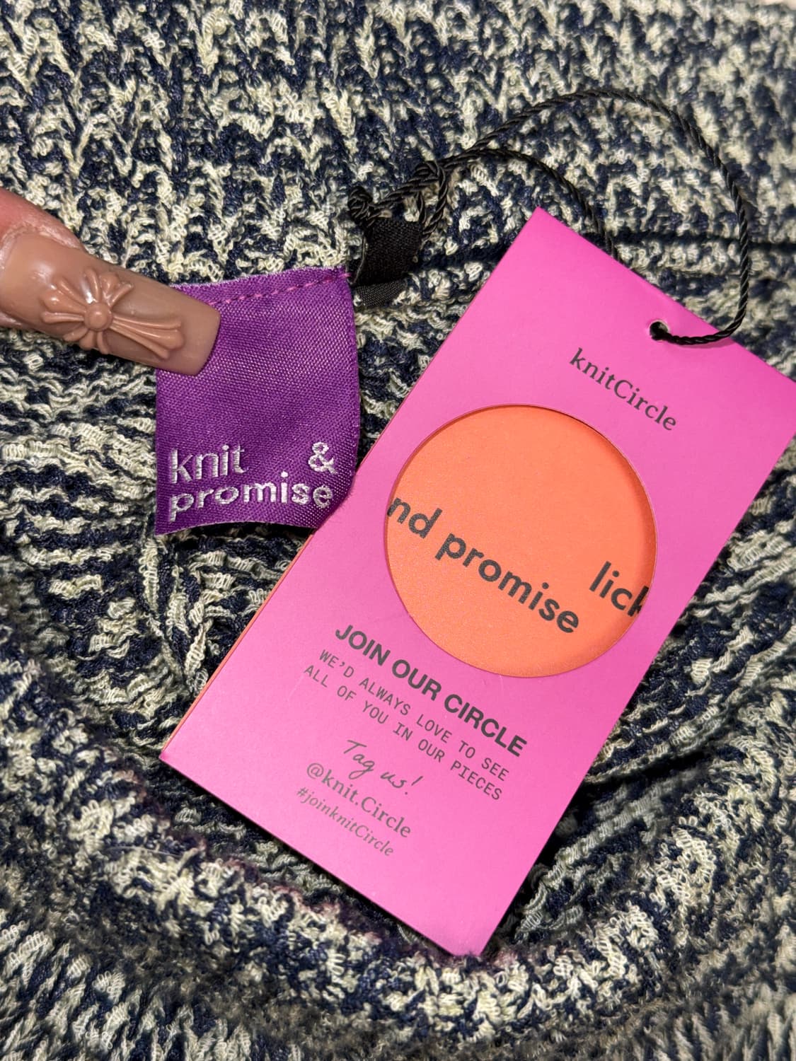 Knit Circle navy bokashi side hole pants 상품이미지7