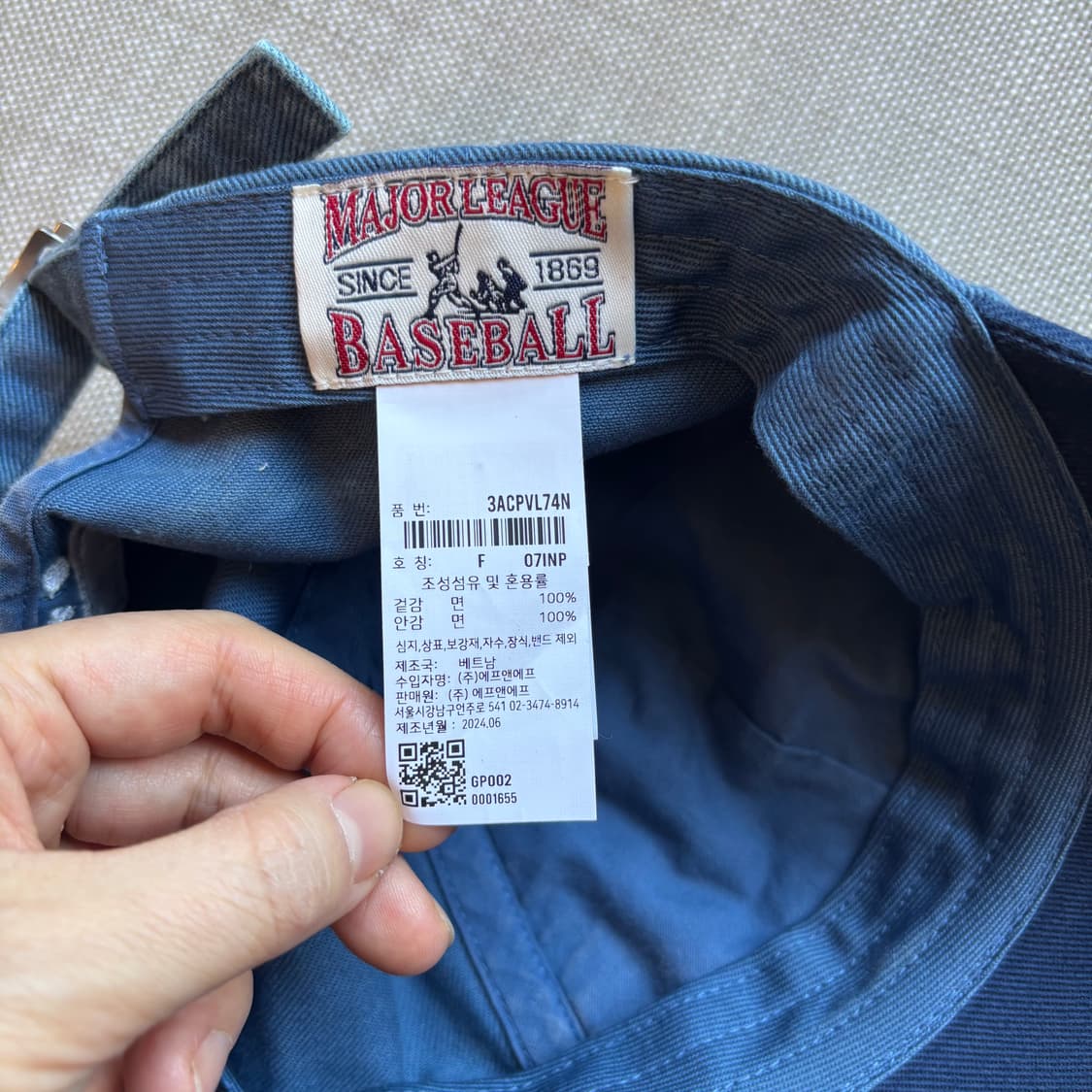 MLB 24N 바시티 빈티지 컬시브 배색 언스트럭쳐 볼캡 상품이미지9