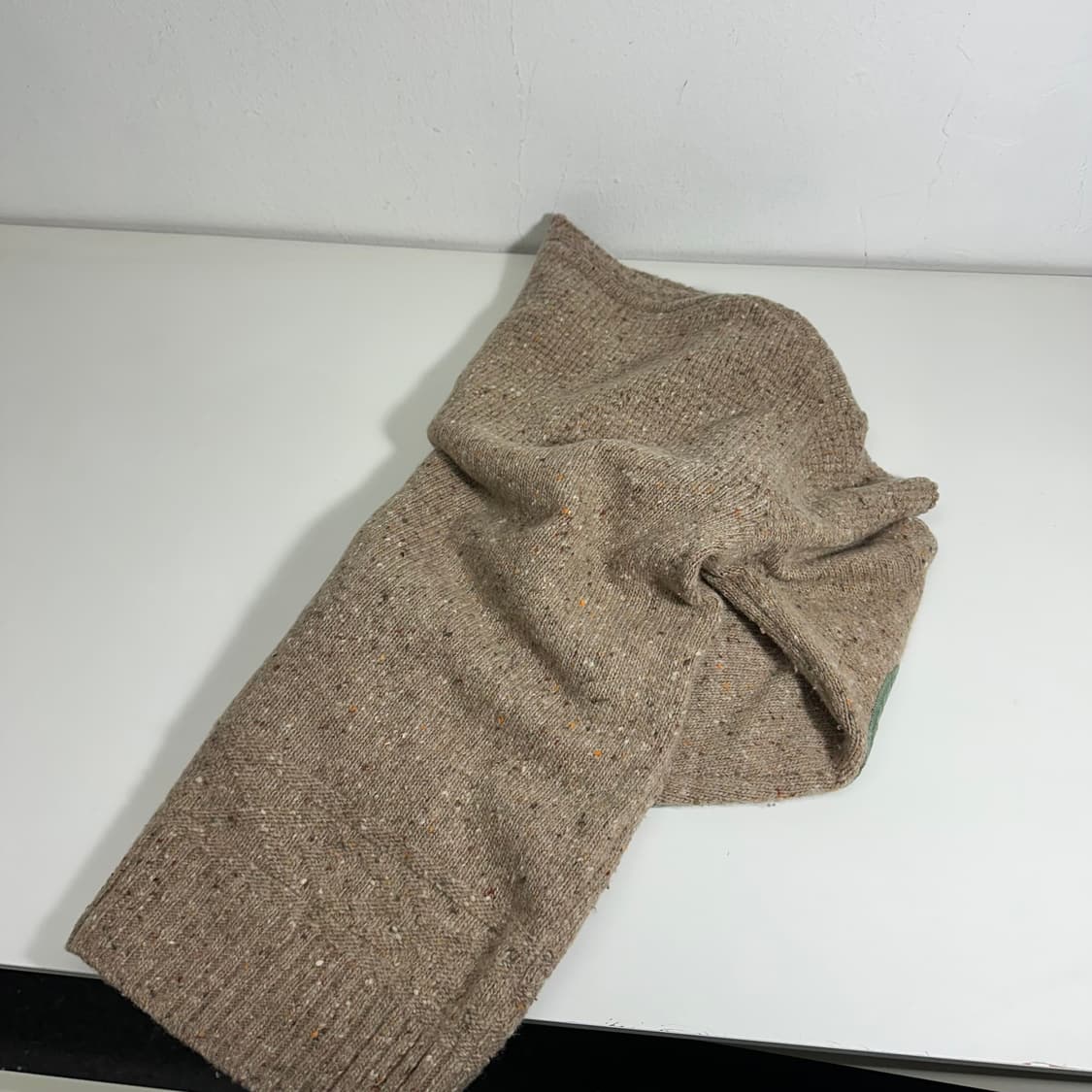 40 S 커스텀멜로우 베이지 엘보우패치 울 니트 상품이미지4