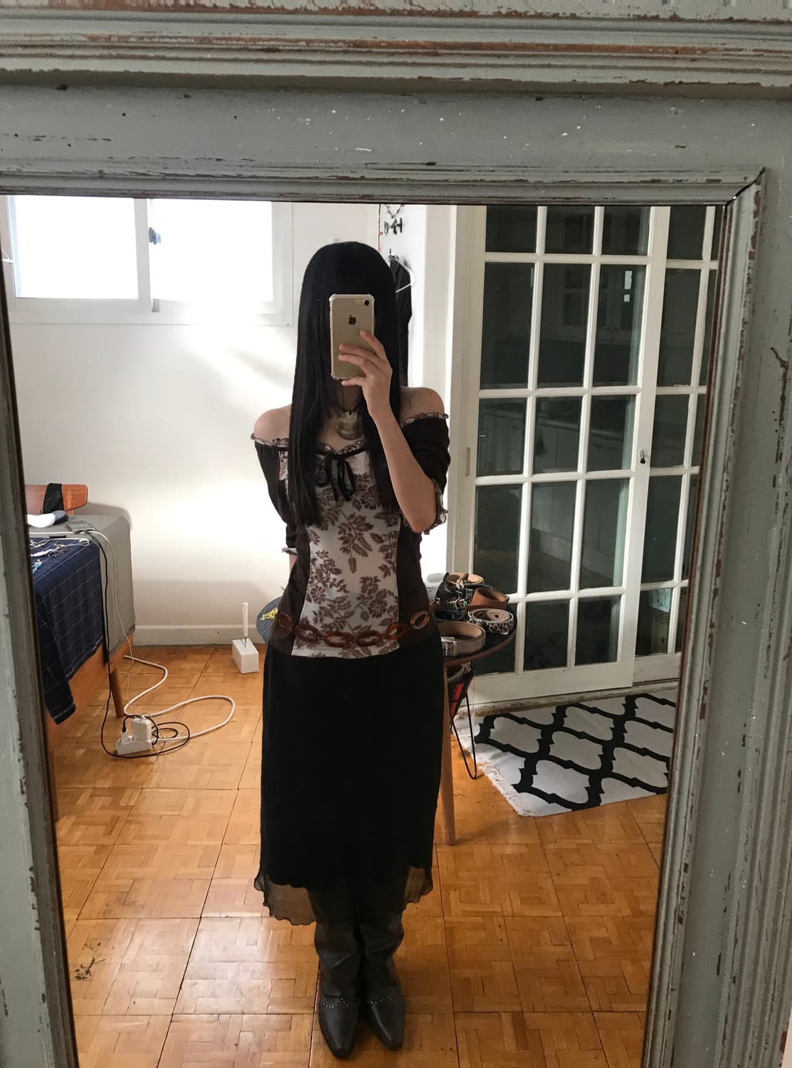  vintage pattern skirt (26inch) 상품이미지3