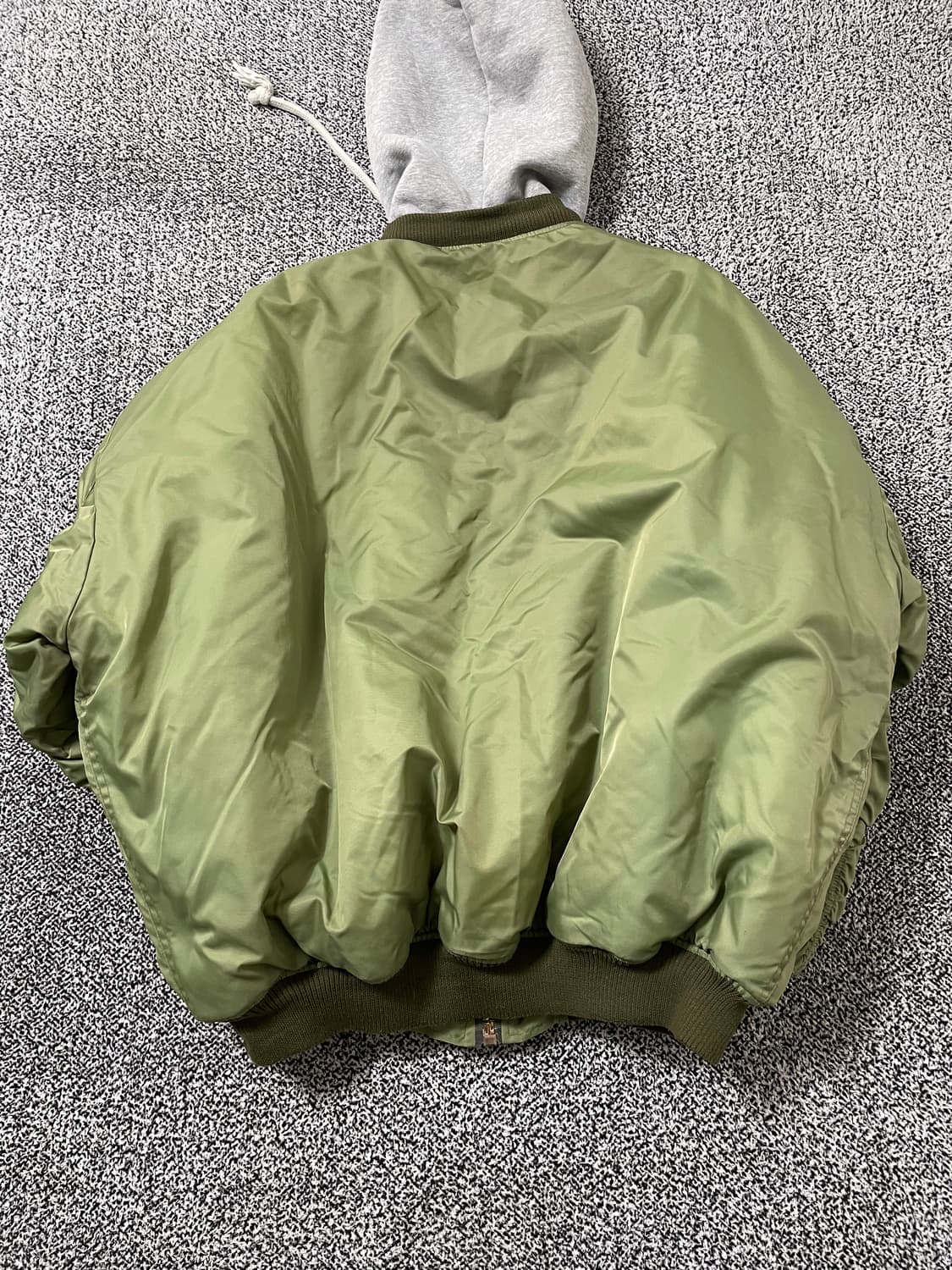 빈티지9. x2 밀리터리 파카 항공점퍼 셔링 포인트 카키 후드 상품이미지5