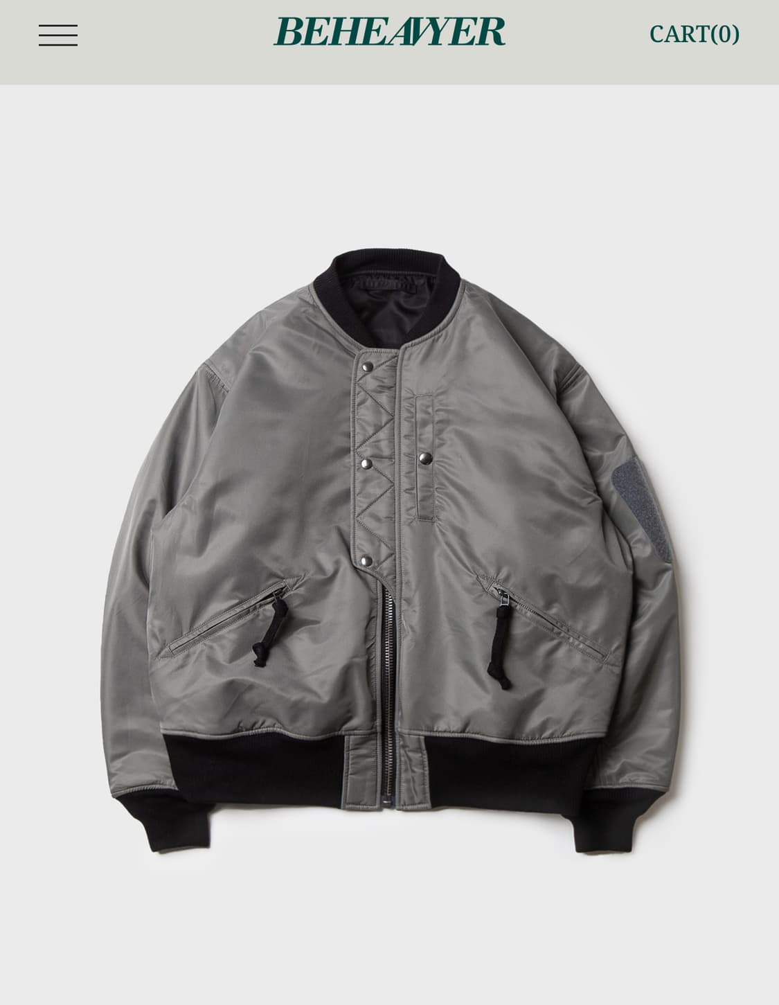 비헤비어 MA1 리버시블 블랙컬러 2사이즈 상품이미지2