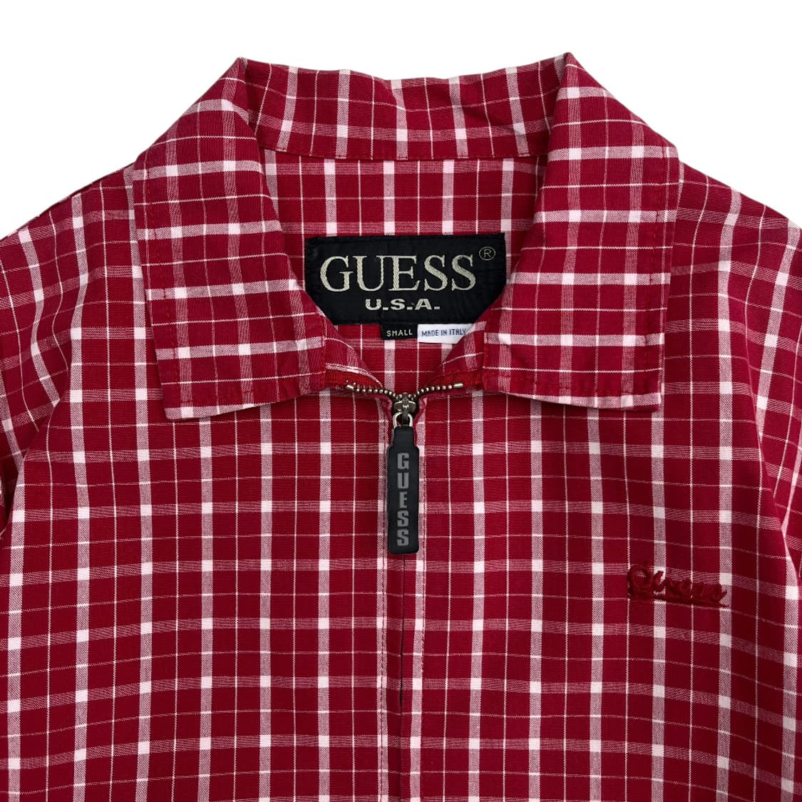 게스 레드체크 자켓 S 상품이미지4