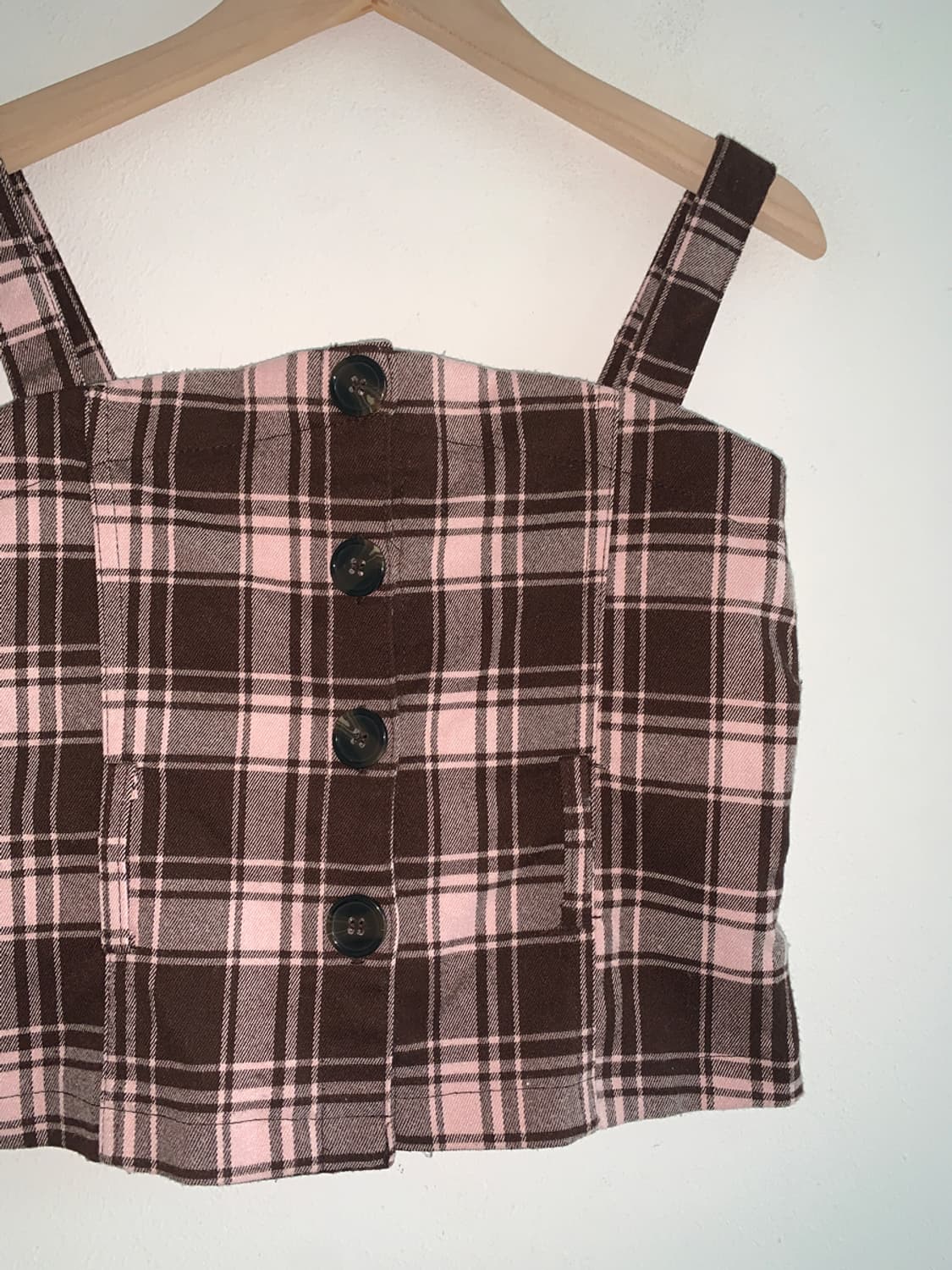 (Vintage)Check bustier top 상품이미지3