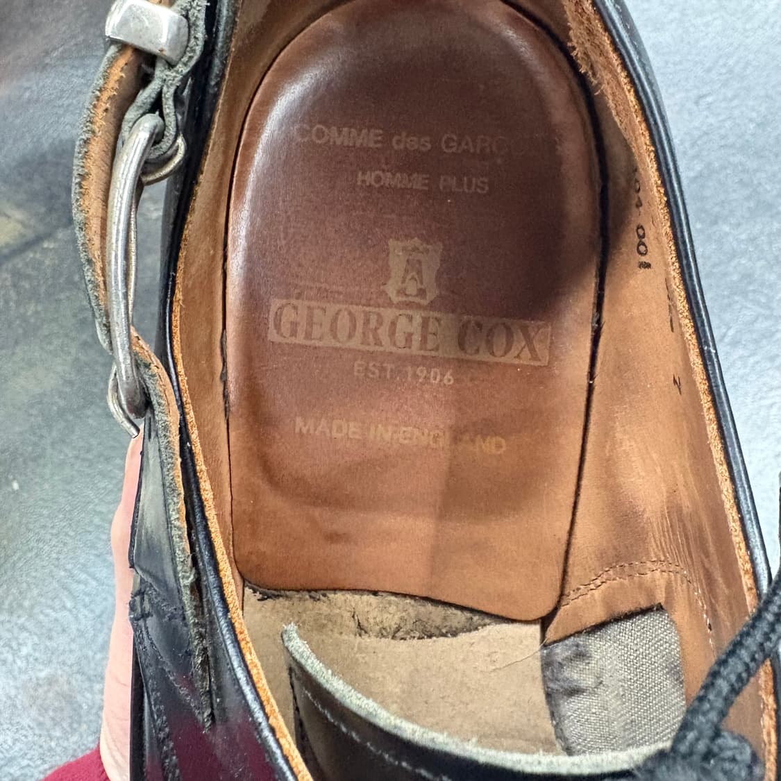 (255)꼼데가르송x조지콕스 콜라보 블랙 더비슈즈 상품이미지3