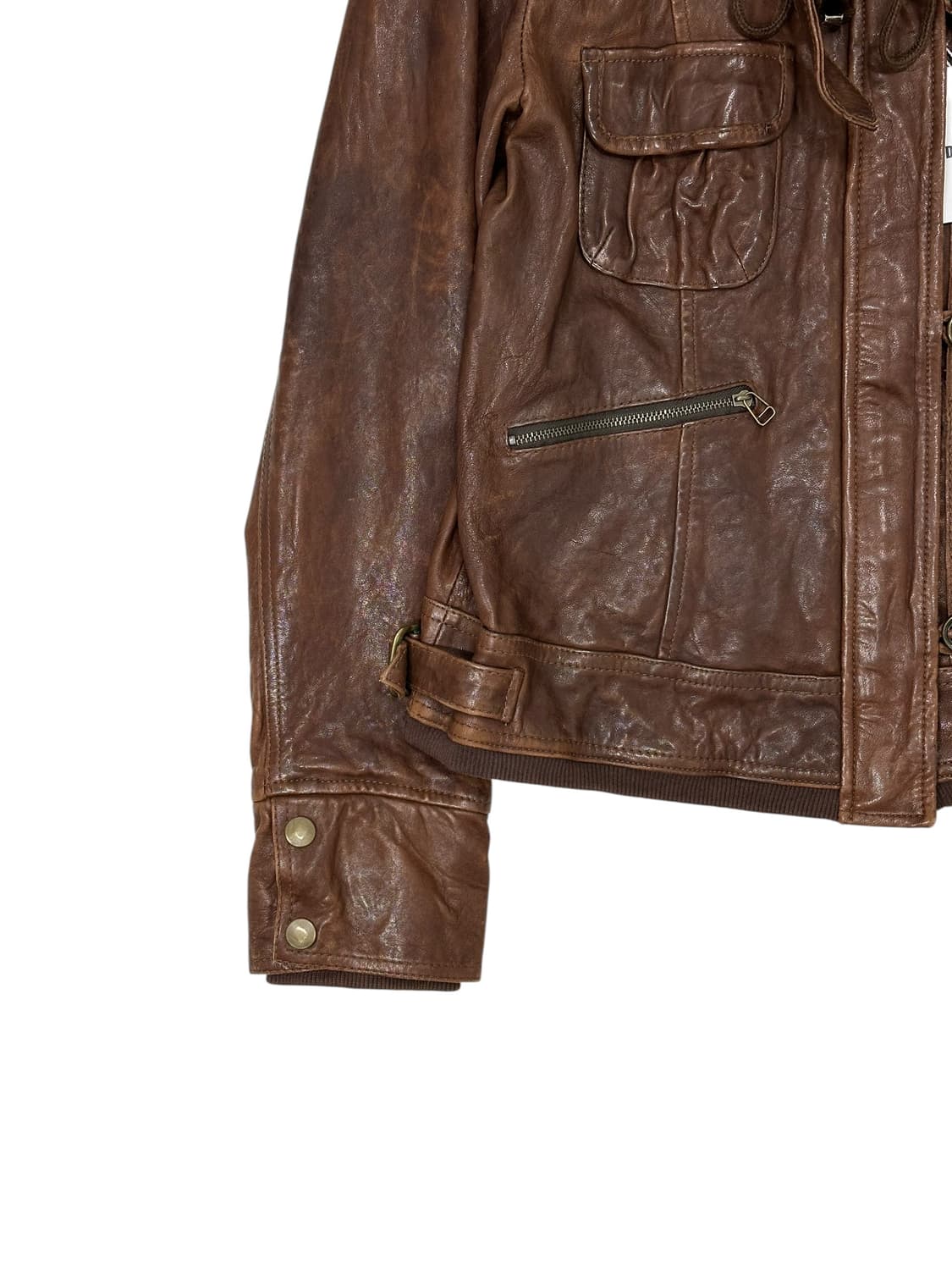 빈티지 양가죽 레더 자켓 상품이미지3