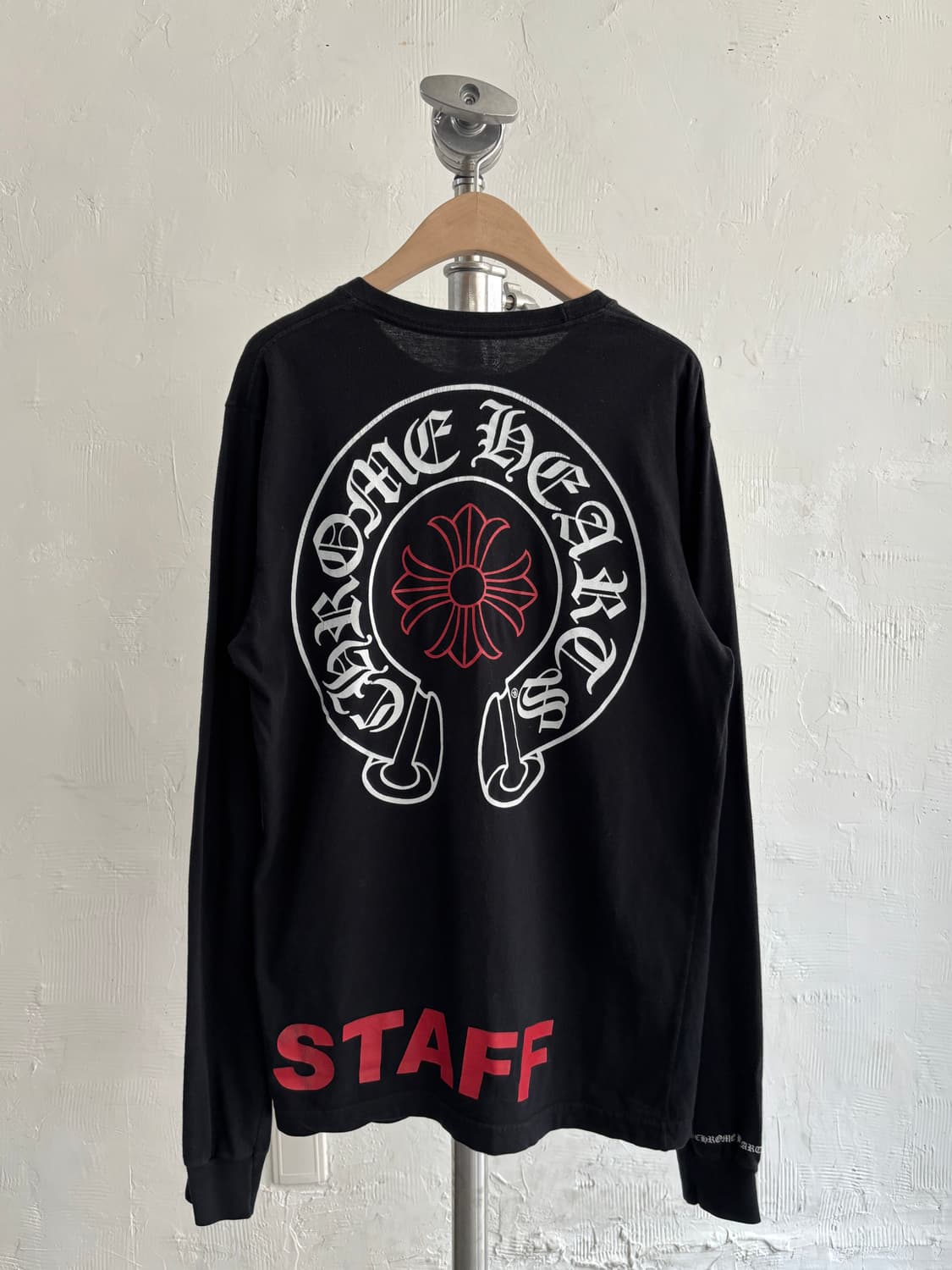 Chrome Hearts 크롬하츠 화이트레드 홀스슈 로고 스태프 슬리브 상품이미지8