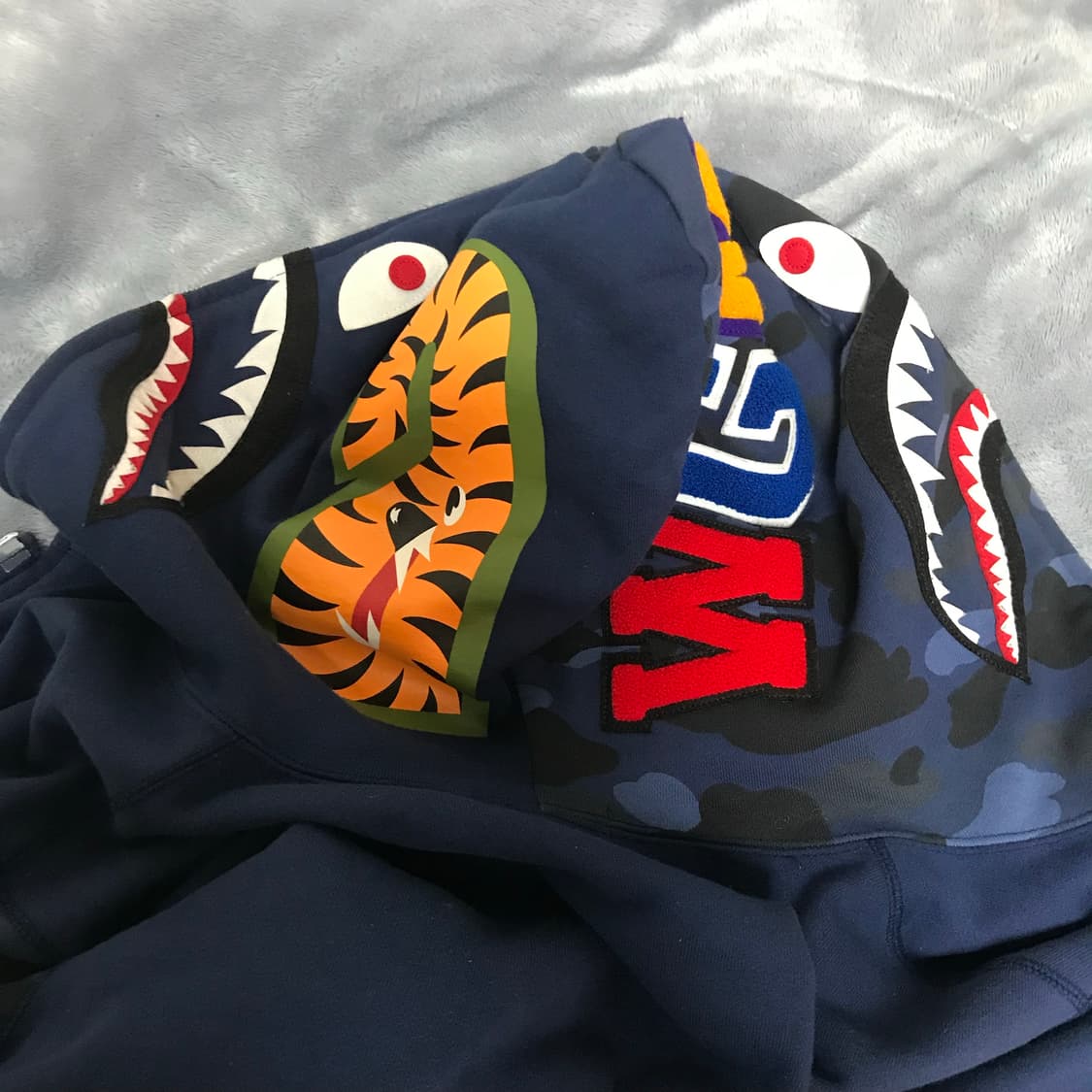 급처) 베이프 반카모 청계 네이비 후드집업 xl 빈티지 베이프 마일로 상품이미지6