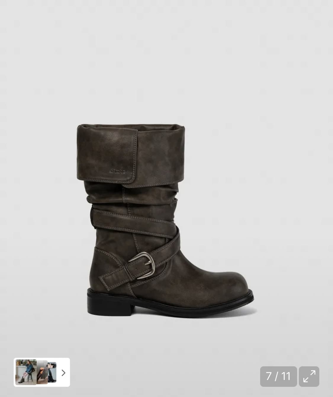 기호 버클 부츠 그레이 240 상품이미지3