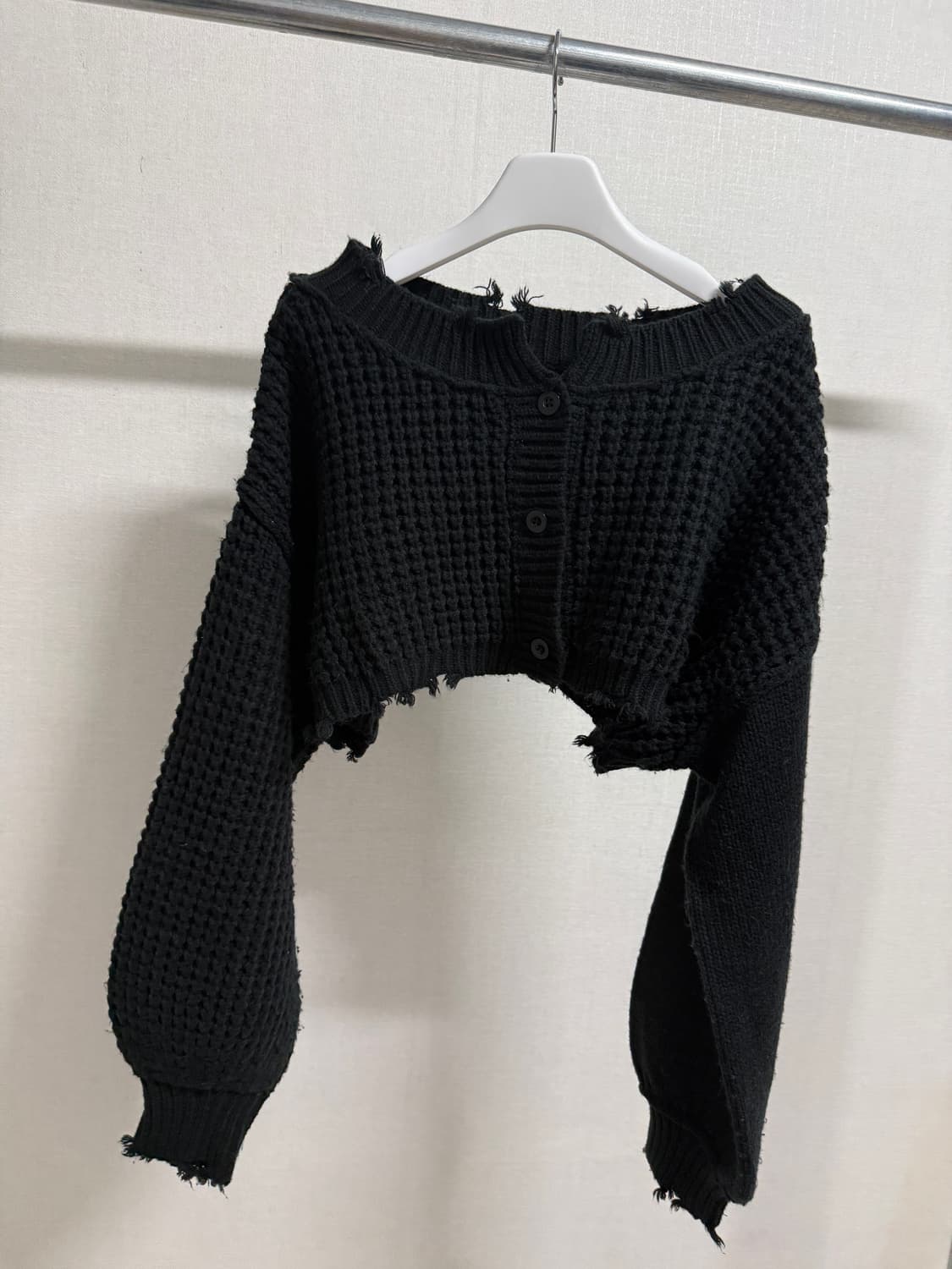 빈티지 크롭 니트 가디건 상품이미지1