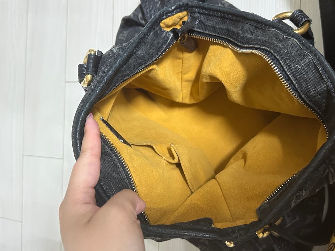 루이비통 빈티지 데님 모노그램 숄더백 블랙 상품이미지7