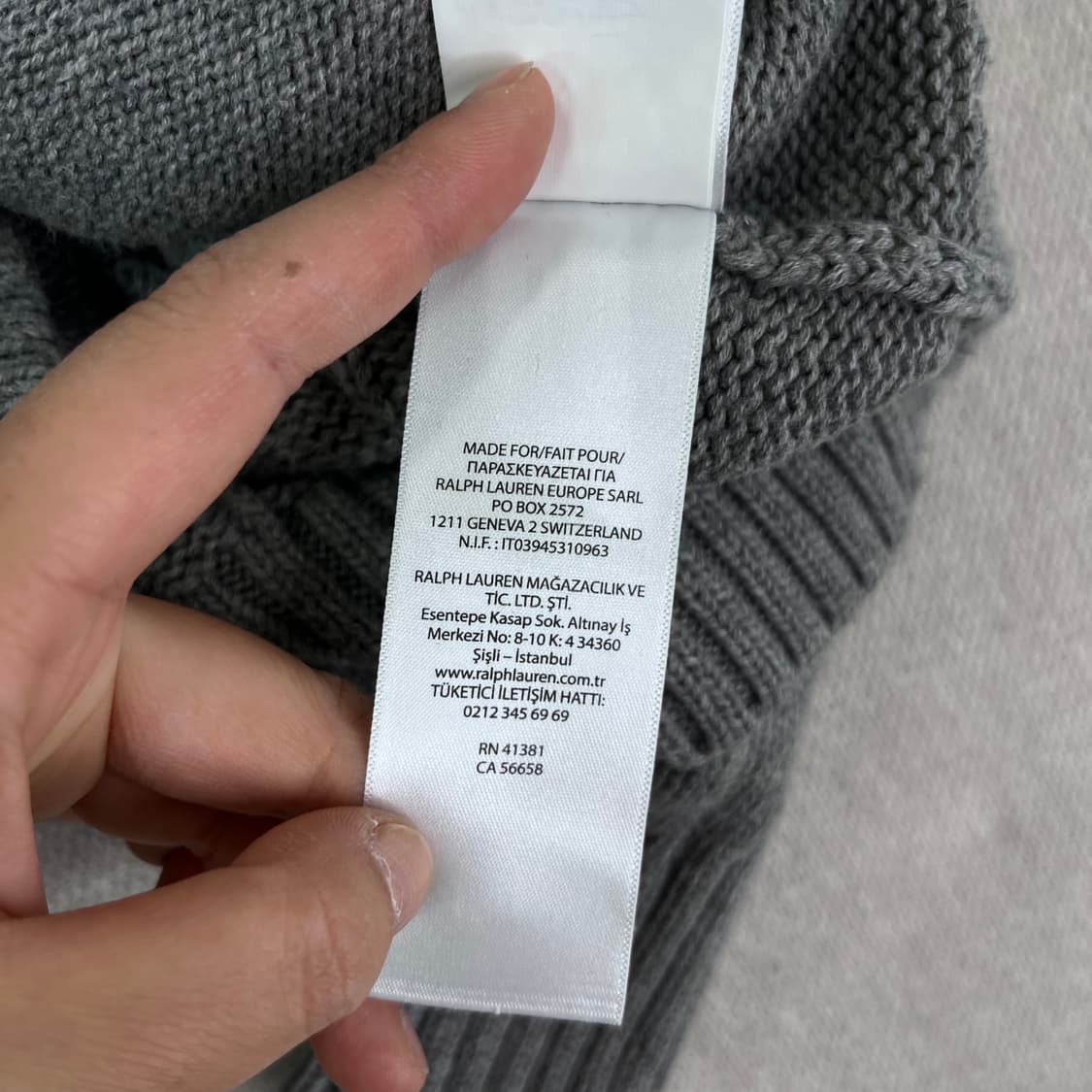 W 90 폴로 랄프로렌 꽈배기 니트 집업 상품이미지5