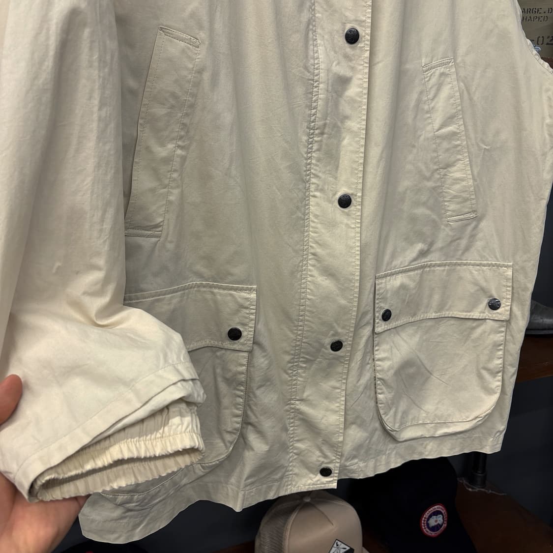 80~90s 올드 버버리 라이트코튼 유틸리티 하프자켓 N830 상품이미지4