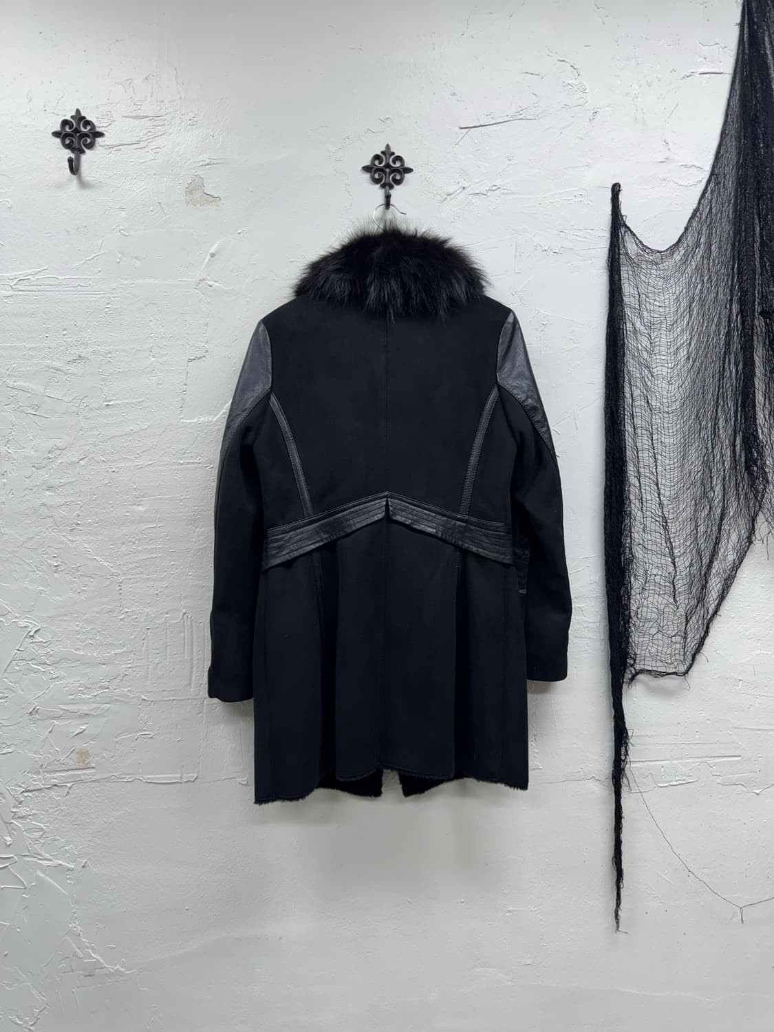 Unknown vkei leather trimming fur jacket 상품이미지7