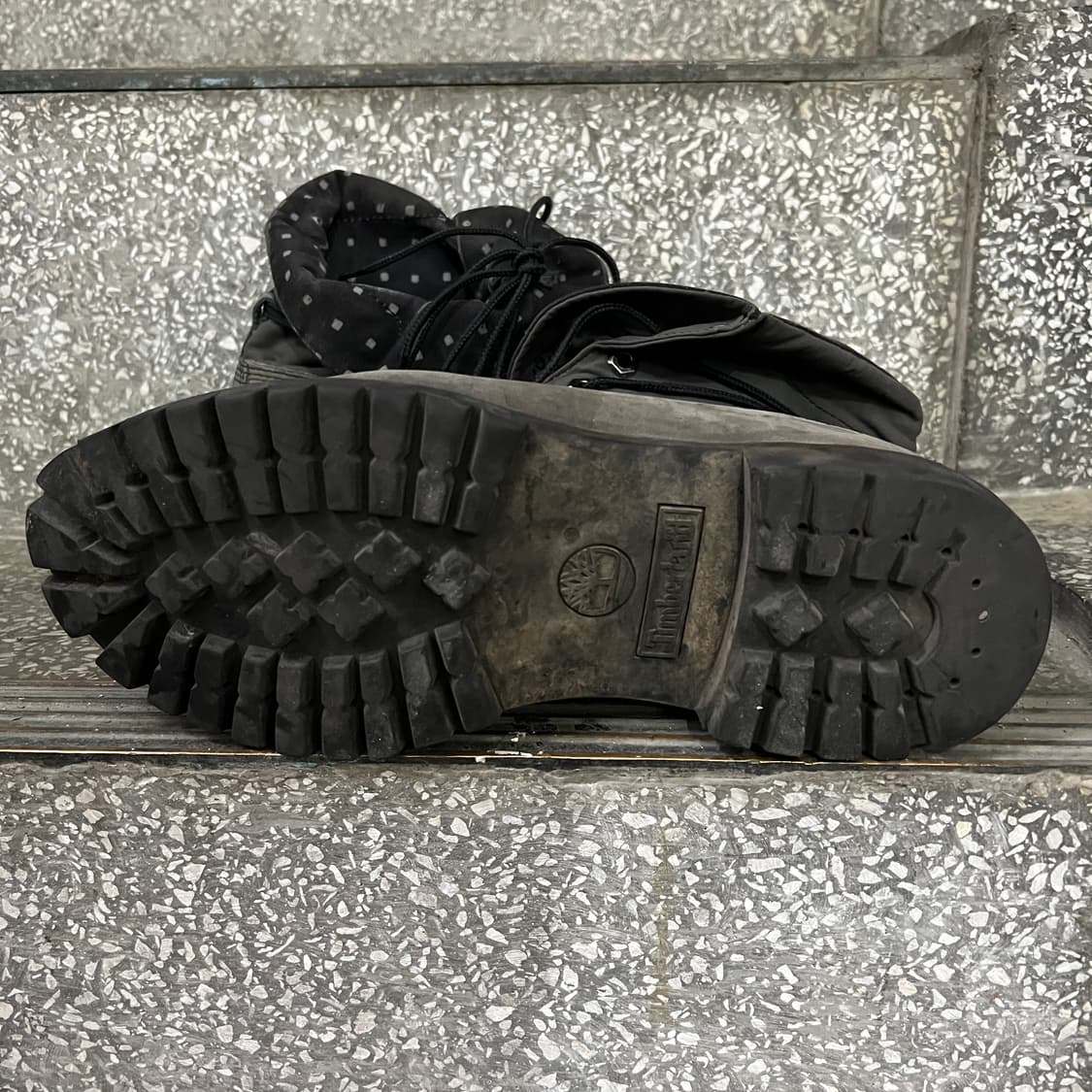 팀버랜드 롤탑 패턴 블랙 부츠 상품이미지9