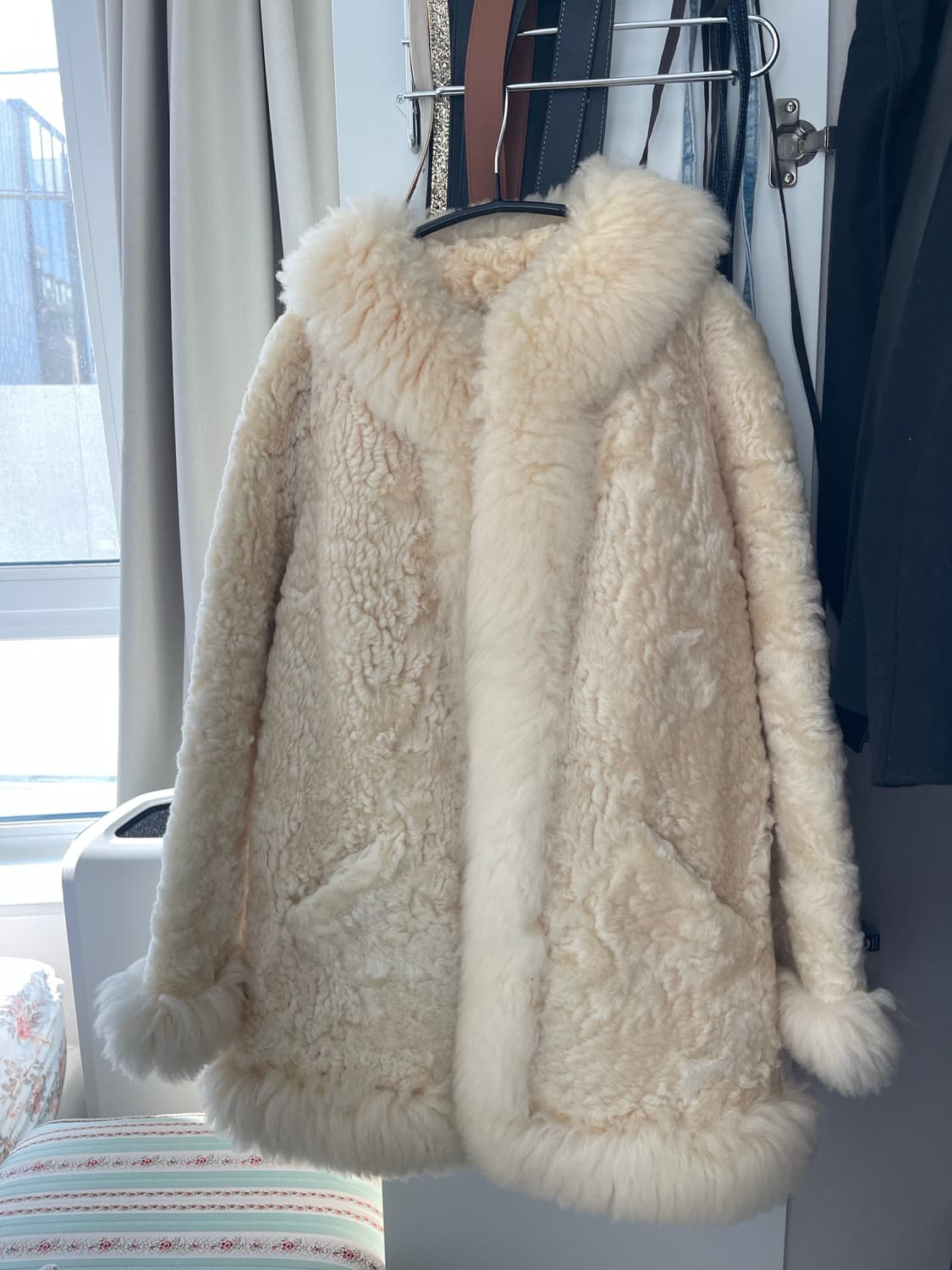 뉴질랜드 리얼 양털 코트 (free size) 상품이미지2