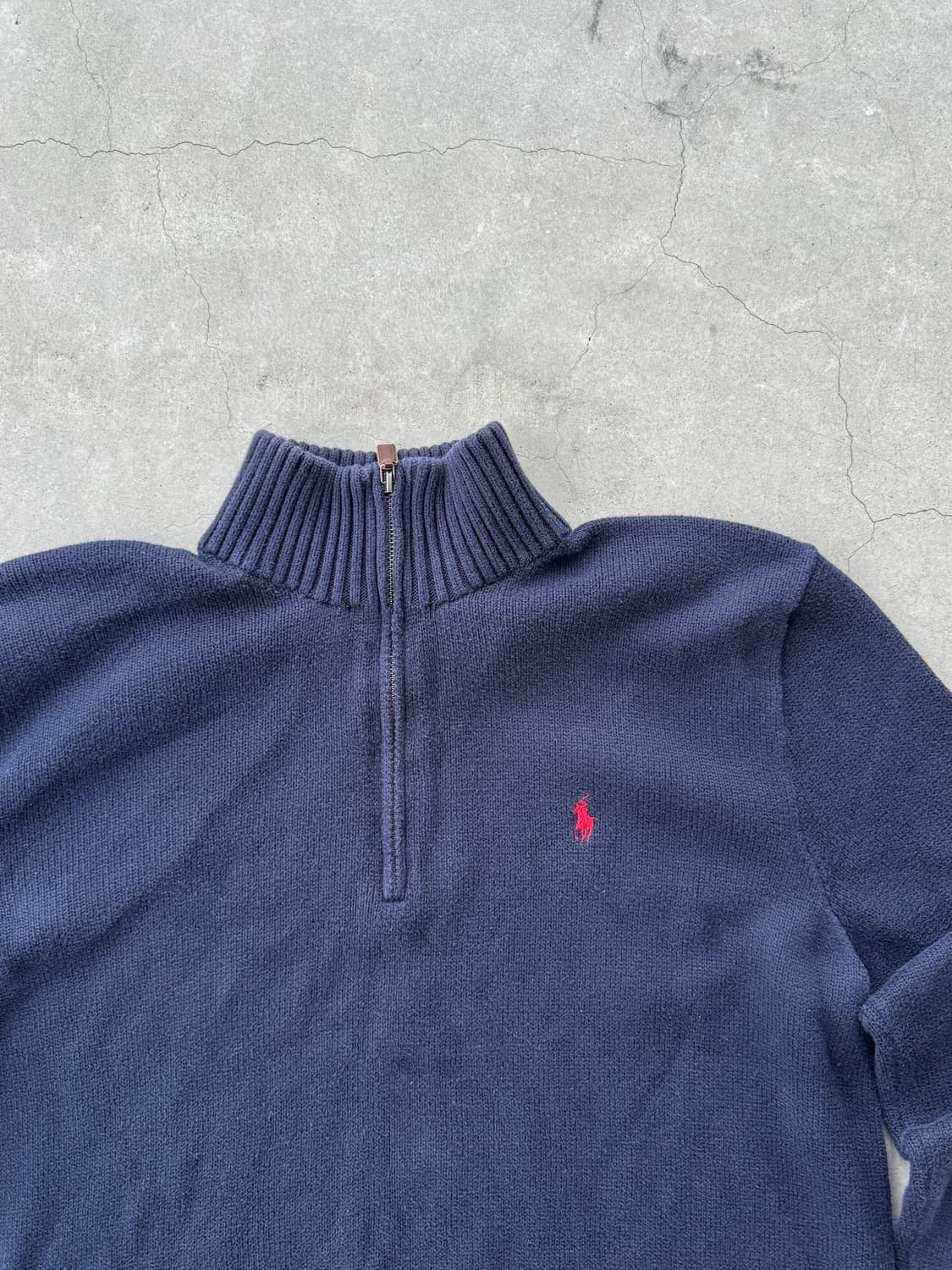 폴로 코튼 반진업 니트 상품이미지2