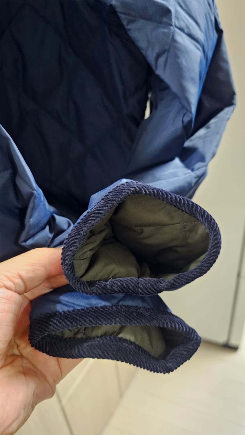 타이온 파이핑 크루넥 경량 패딩 자켓 네이비 L100 상품이미지4