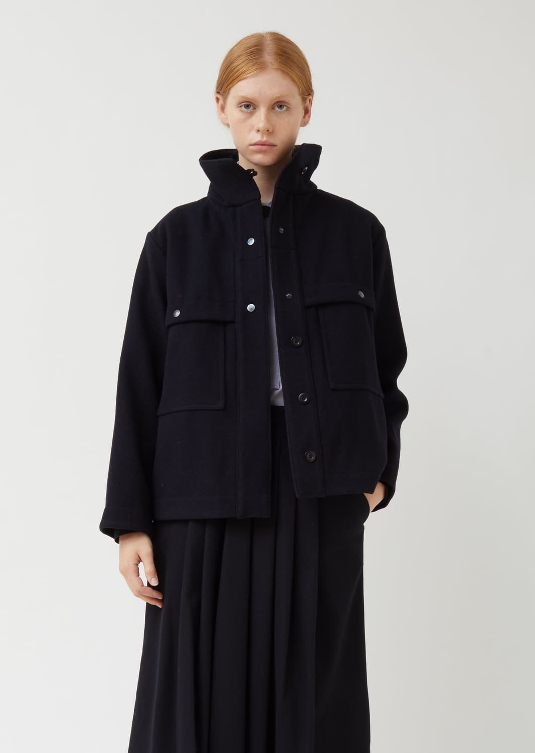 마가렛호웰 여성 하이 카라 맬튼 숏 코트 상품이미지1