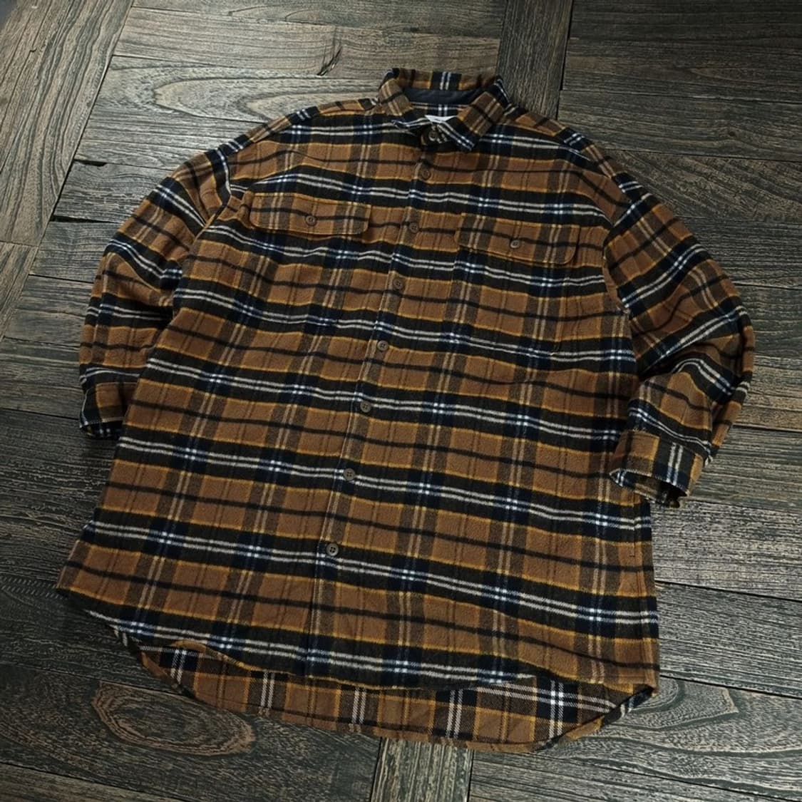 [니코앤드] 오버사이즈 빈티지 플란넬 체크 셔츠 M18310 상품이미지1