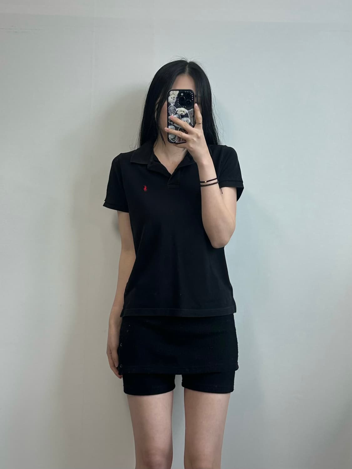 폴로 랄프로렌 자수로고 블랙 반팔 pk 피케 티셔츠 상품이미지1