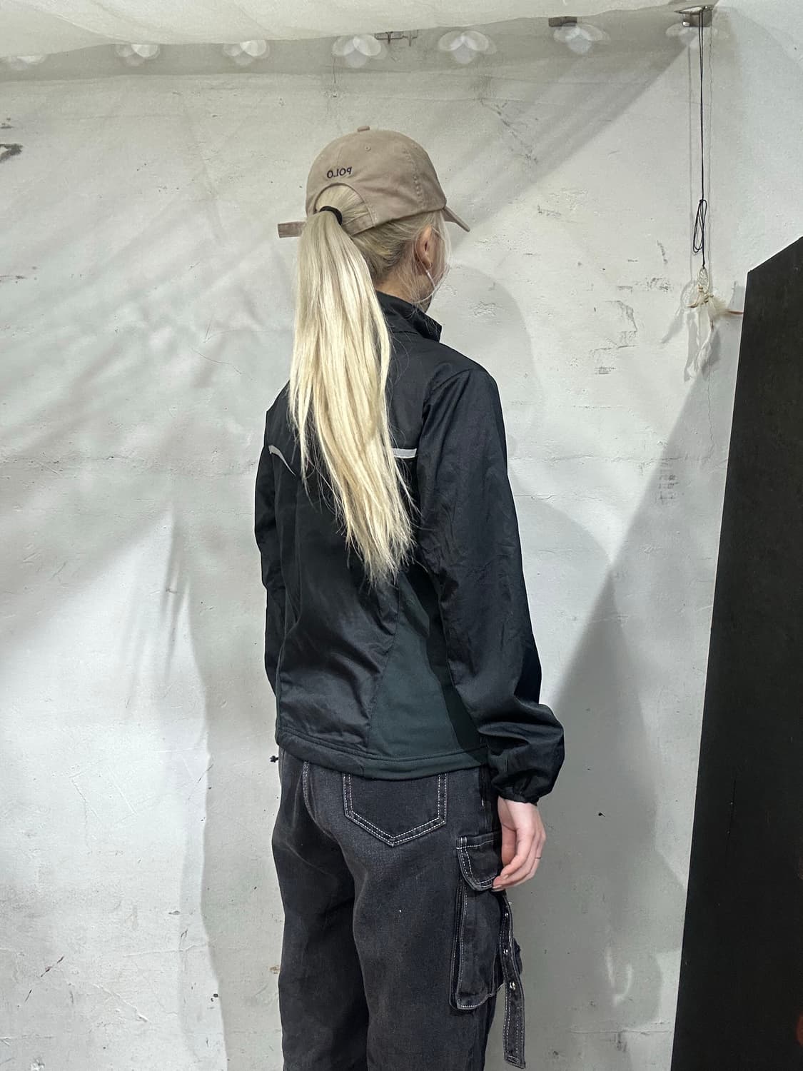 00s 나이키 블랙 스몰 로고 올드스쿨 트랙탑 져지 S 상품이미지3