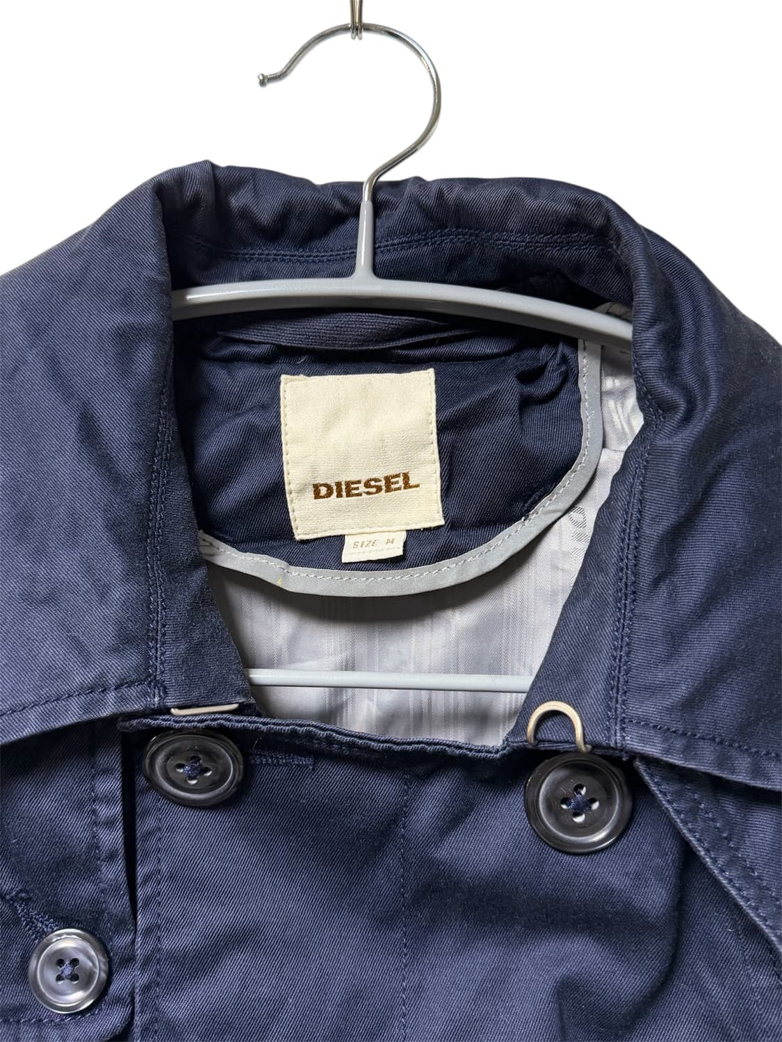 DIESEL 디젤 네이비 트렌치코트 M 상품이미지2