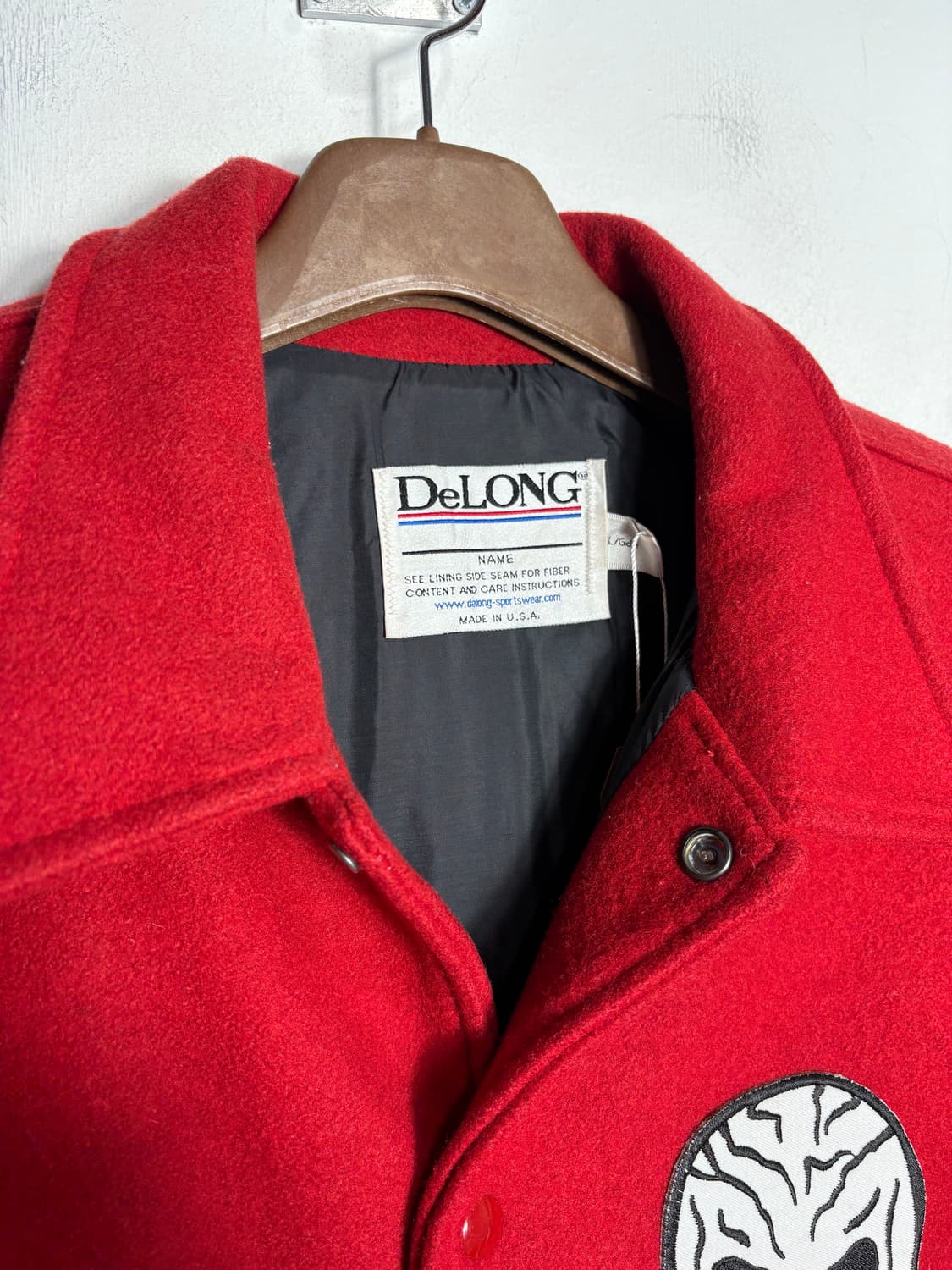 Delong 드롱 해골 패치 바시티 자켓 상품이미지3