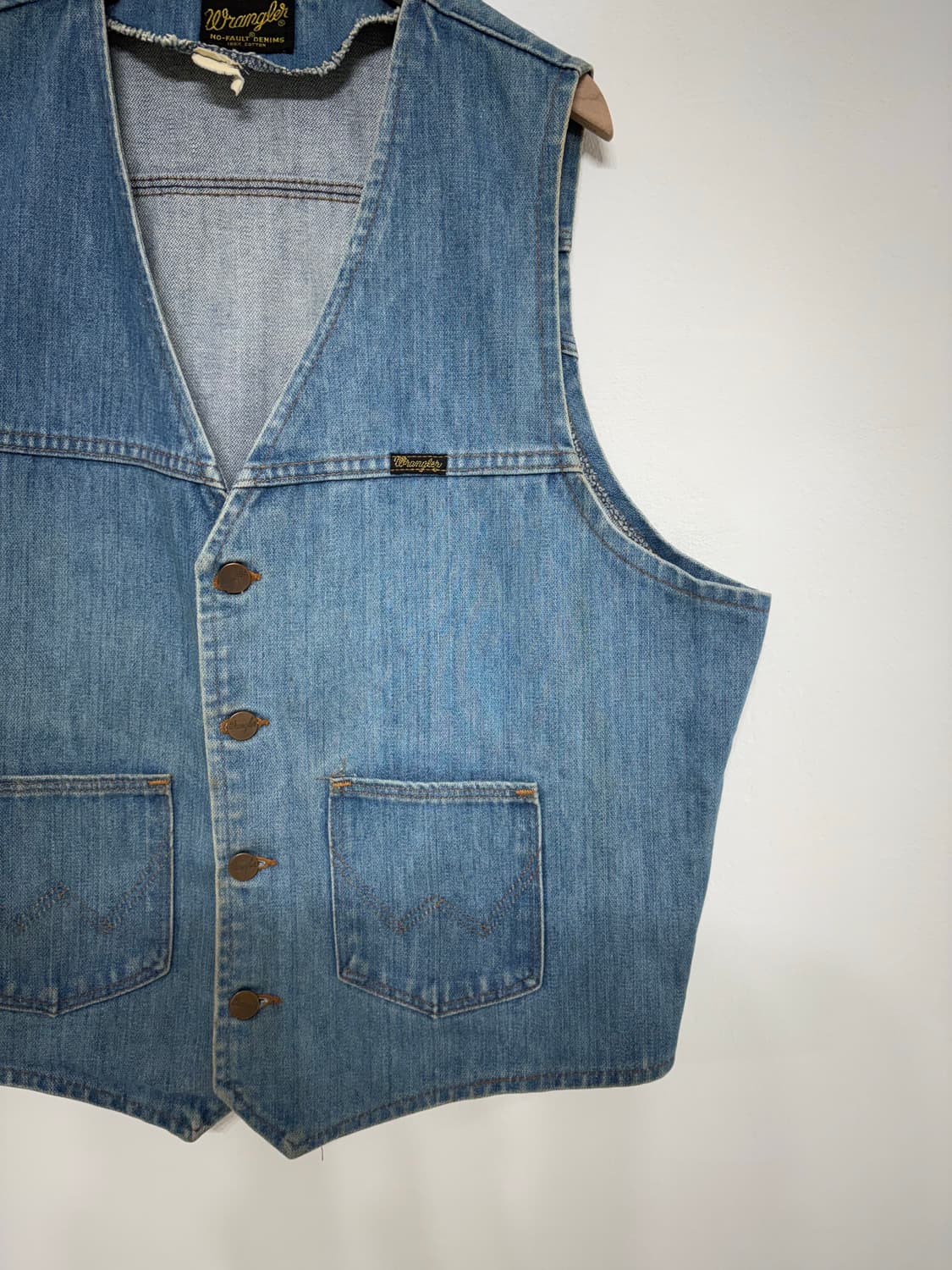 70‘s  vtg Wrangler denim vest  상품이미지4