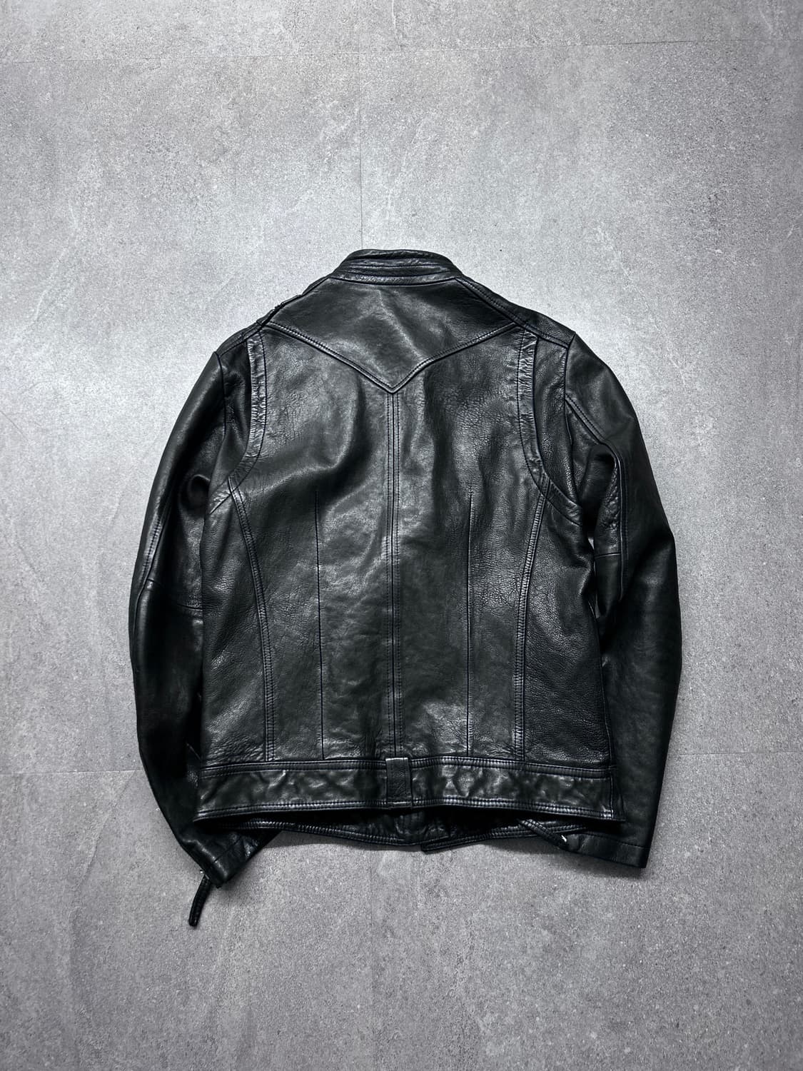 이탈리안 멀티 지퍼 레더 자켓 상품이미지6