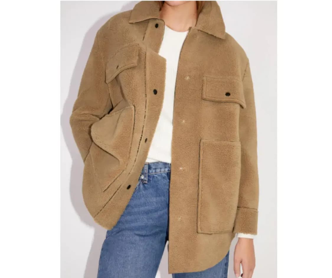 66) ZARA 자라 오버핏 양털 무스탕자켓 상품이미지2