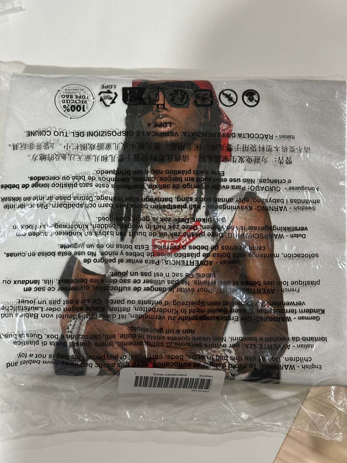 [L] 슈프림 플레이보이카티 티셔츠 화이트 상품이미지1