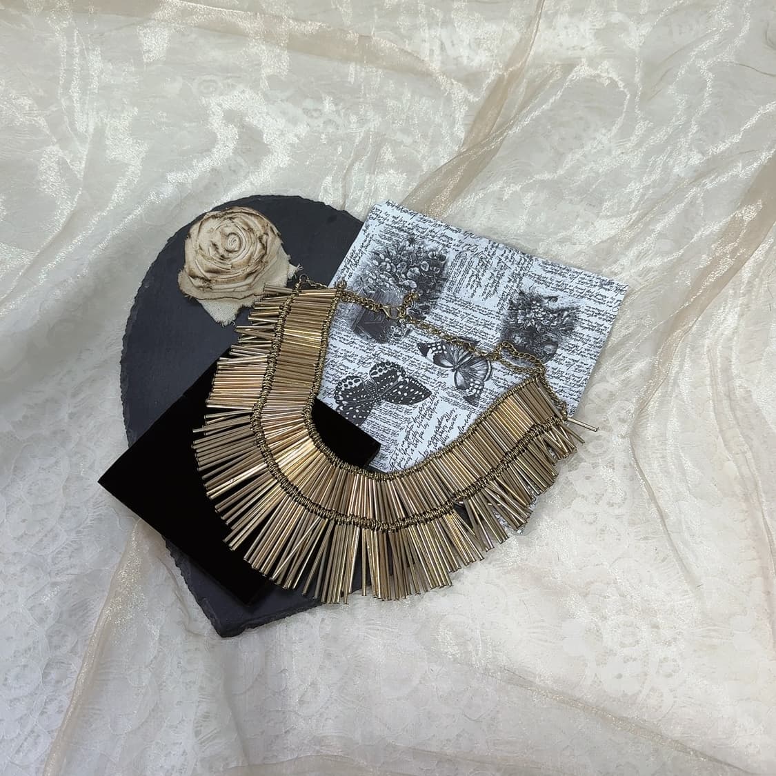 빈티지 메탈 스탁드 초커 목걸이 상품이미지2