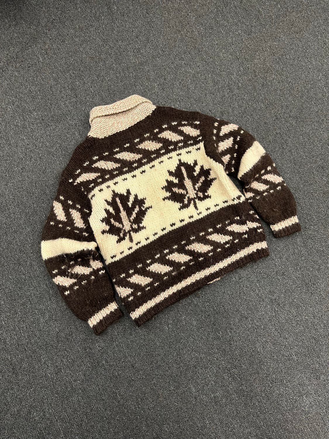 M)first down 빈티지 메이플 패턴 코위찬 상품이미지7