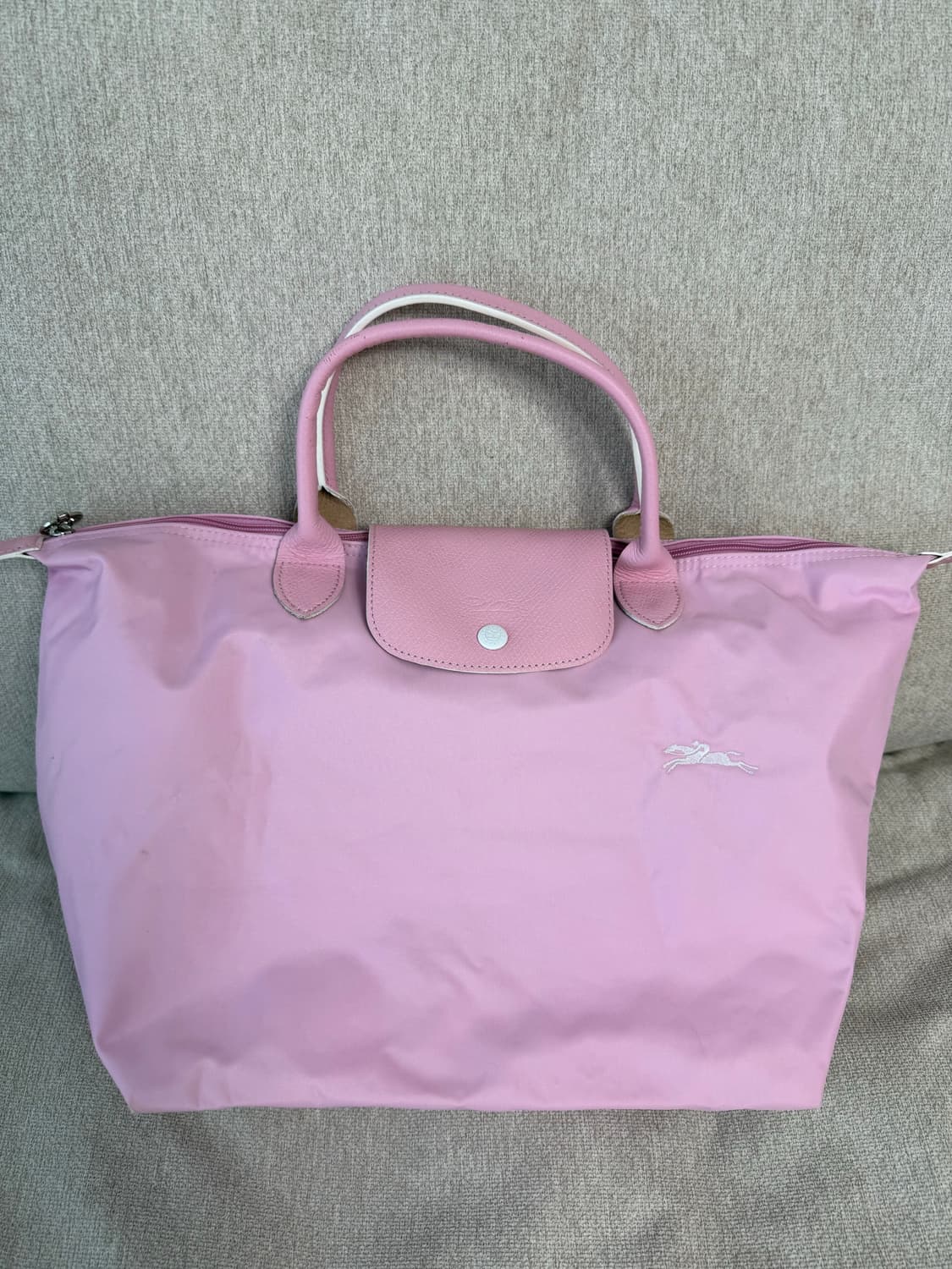 롱샴 르플리아쥬 핑크색 토트백 이너백 포함 상품이미지4