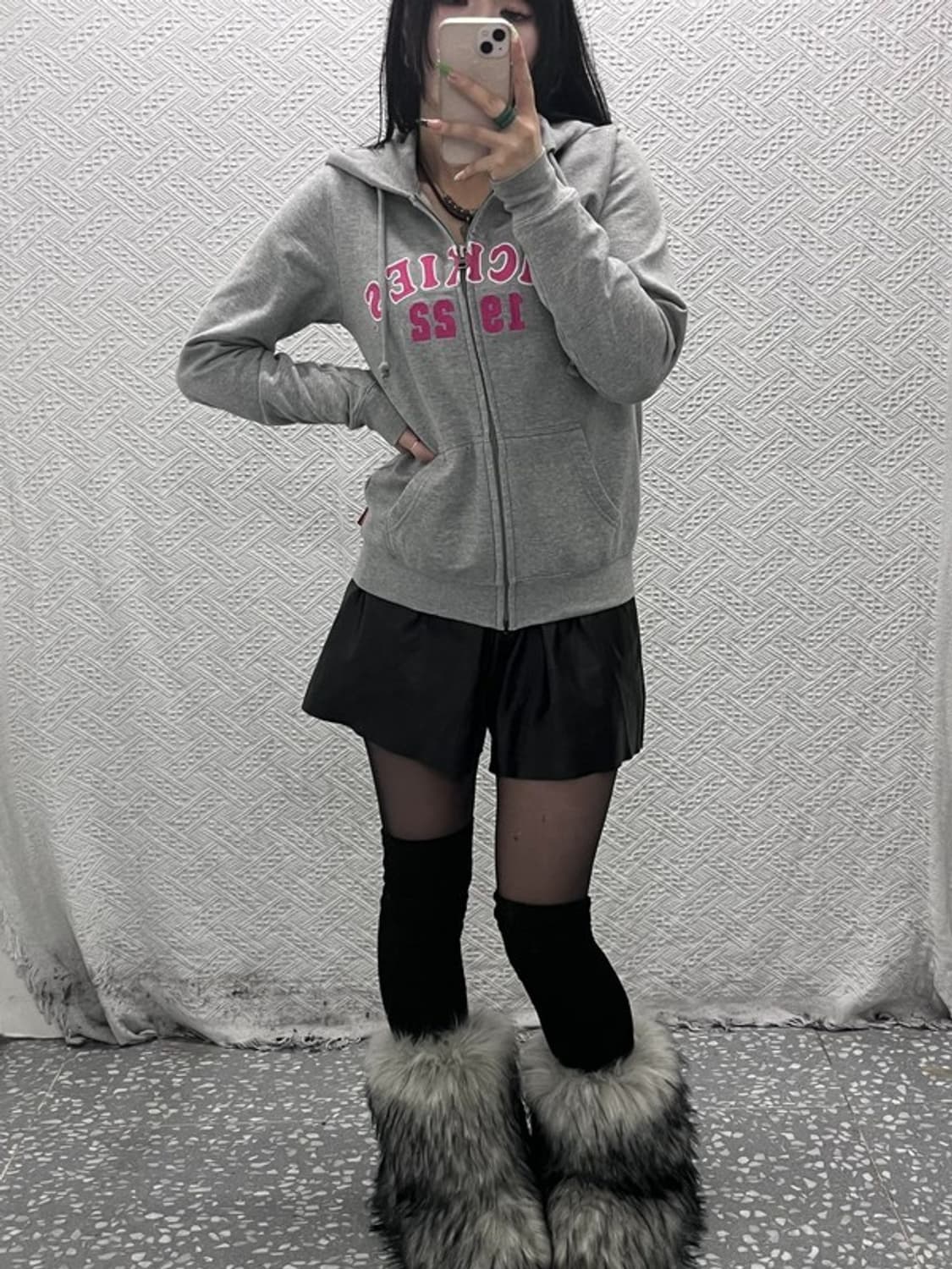 디키즈 올드스쿨 러블리힙 Y2K 핑크로고 후드 집업 M C09145 상품이미지2