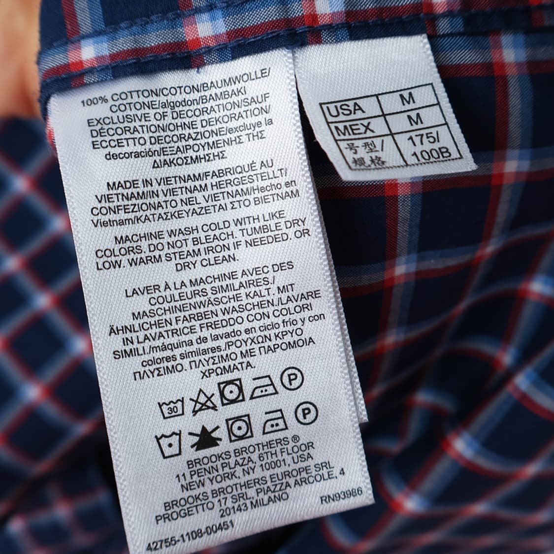 95/브룩스브라더스 체크셔츠 상품이미지7