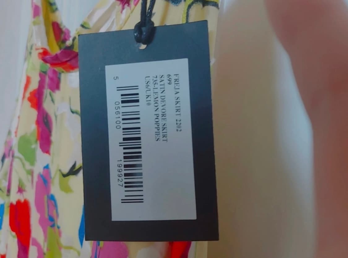 SALONI 살로니 프레야 사틴 데보레 플로럴 스커트 상품이미지6