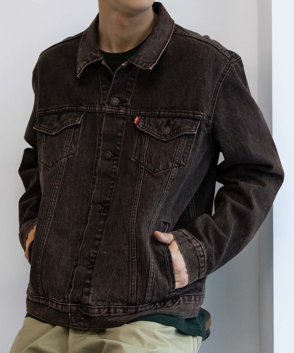 리바이스 트러커 자켓 흑청 M 상품이미지6