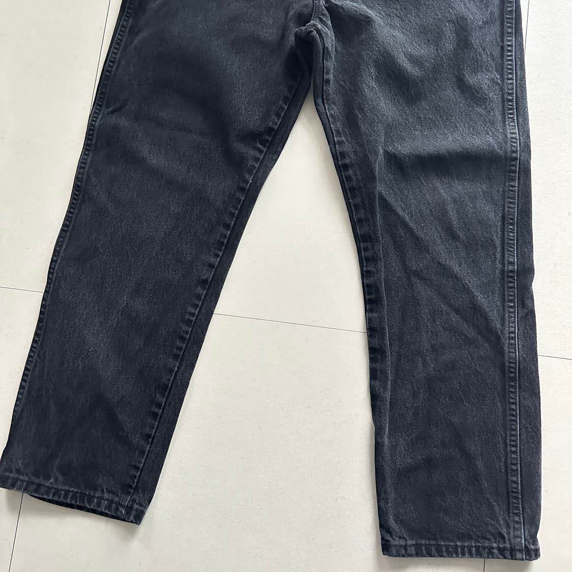 빈티지 러슬러 RUSTLER 흑청 데님 팬츠 38x29 상품이미지3