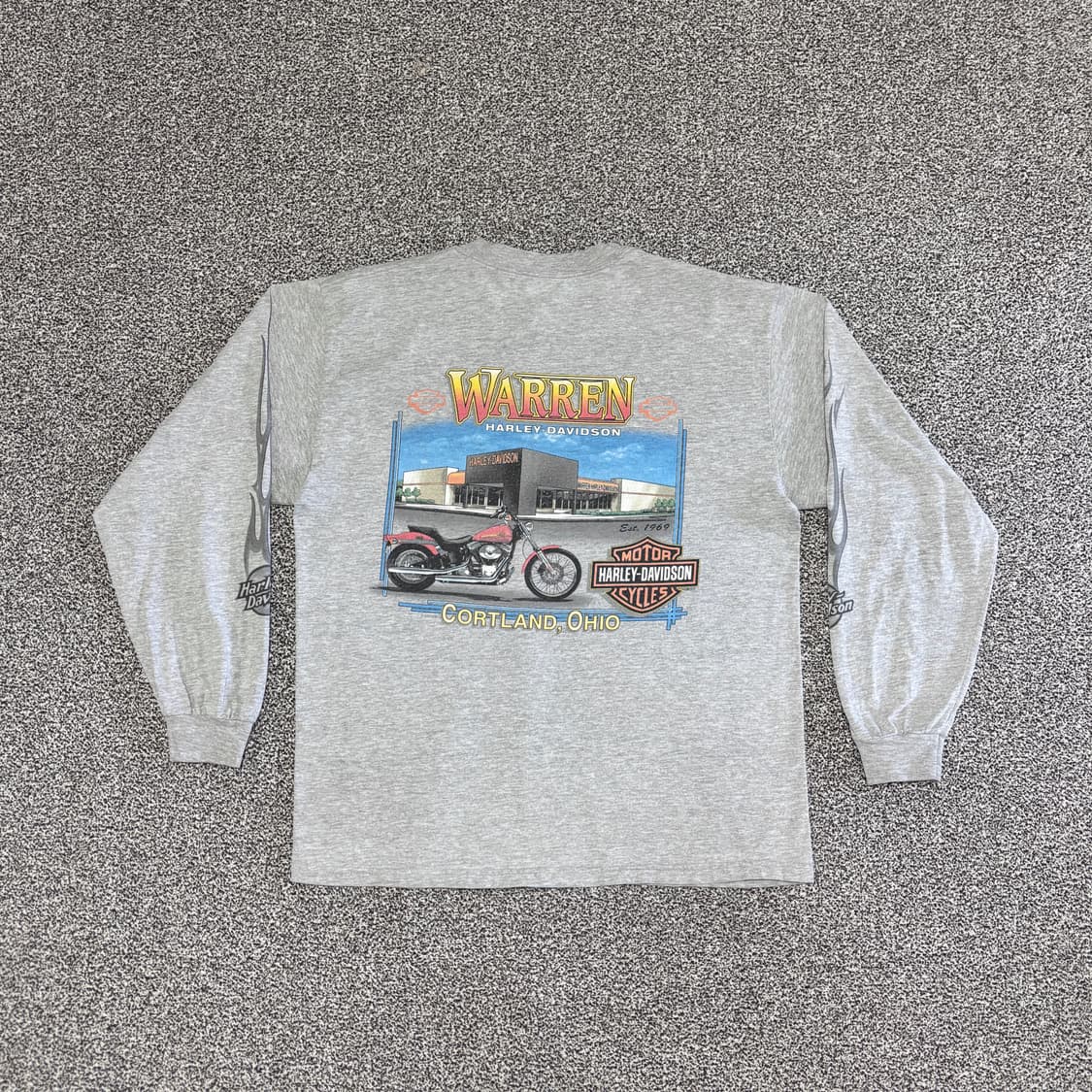 빈티지 할리데이비슨 플레임 롱슬리브 티셔츠 상품이미지2