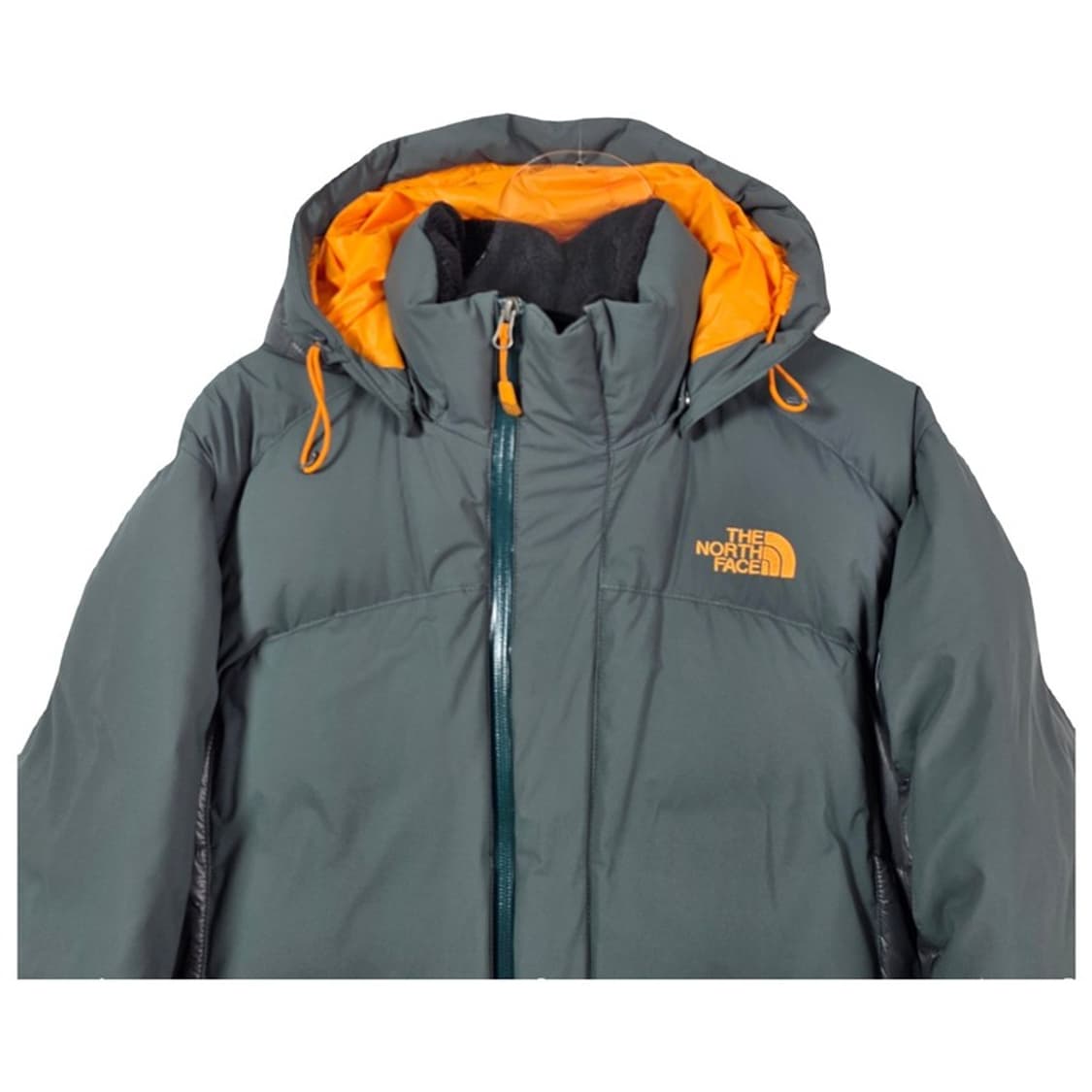 노스페이스 구스다운 차콜 오렌지 배색 고프코어 패딩 L 상품이미지3
